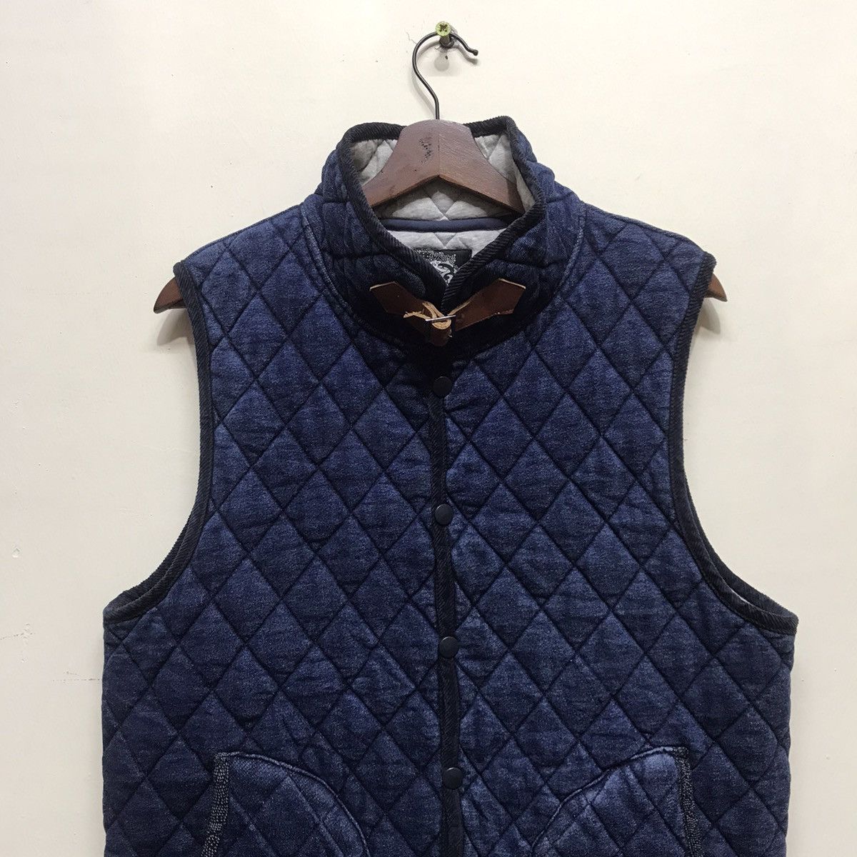 Japanese Brand Japanese Brand INDIGO No wave No Life quilted vest denim Size US L / EU 52-54 / 3 - 3 Thumbnail