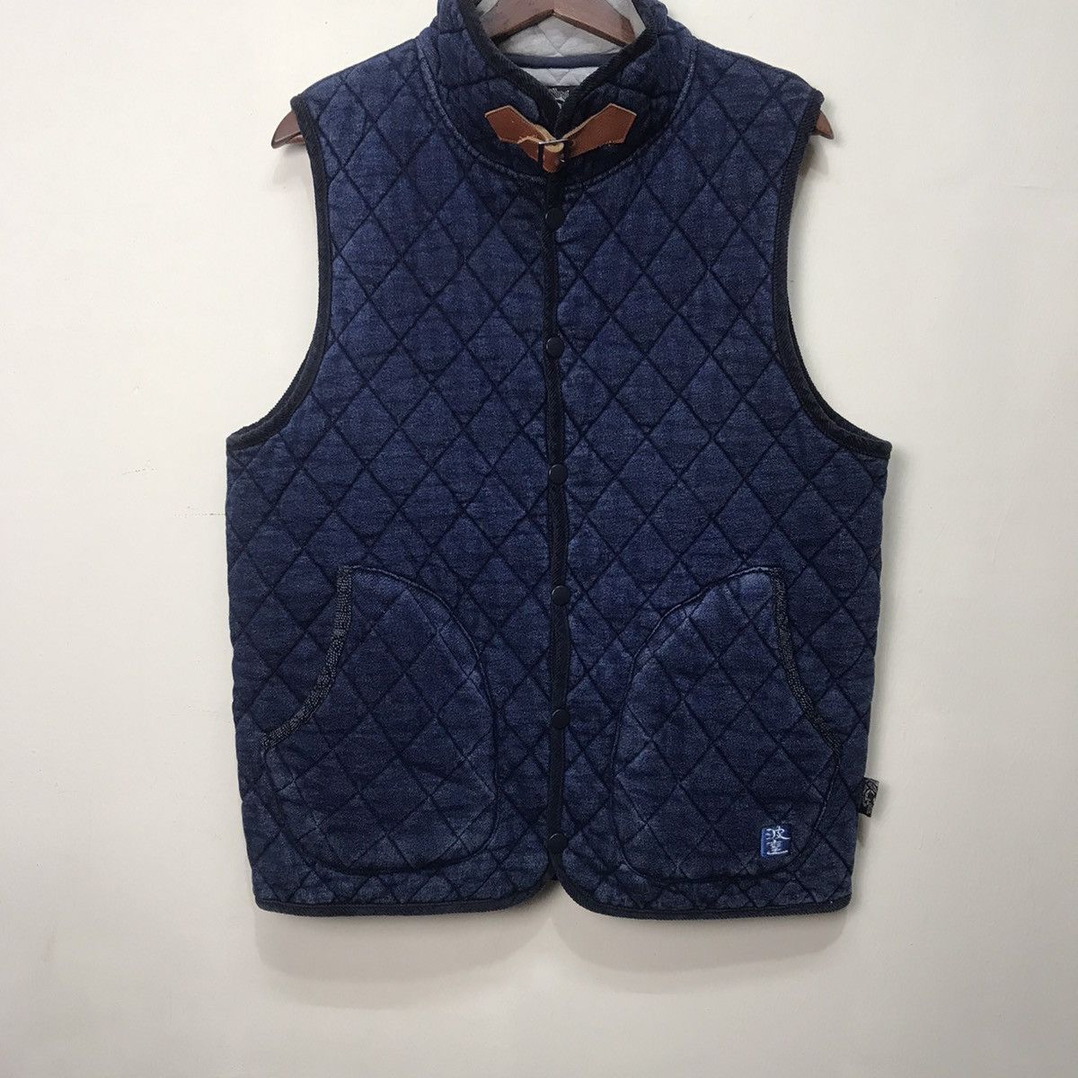 Japanese Brand Japanese Brand INDIGO No wave No Life quilted vest denim Size US L / EU 52-54 / 3 - 2 Thumbnail