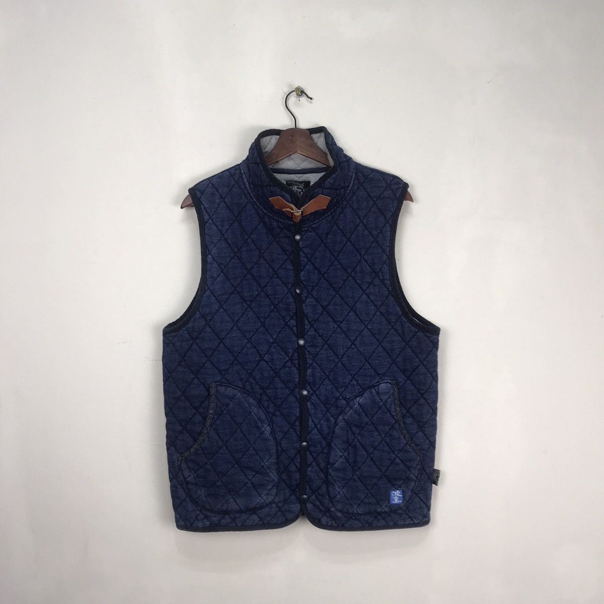 Japanese Brand Japanese Brand INDIGO No wave No Life quilted vest denim Size US L / EU 52-54 / 3 - 1 Thumbnail