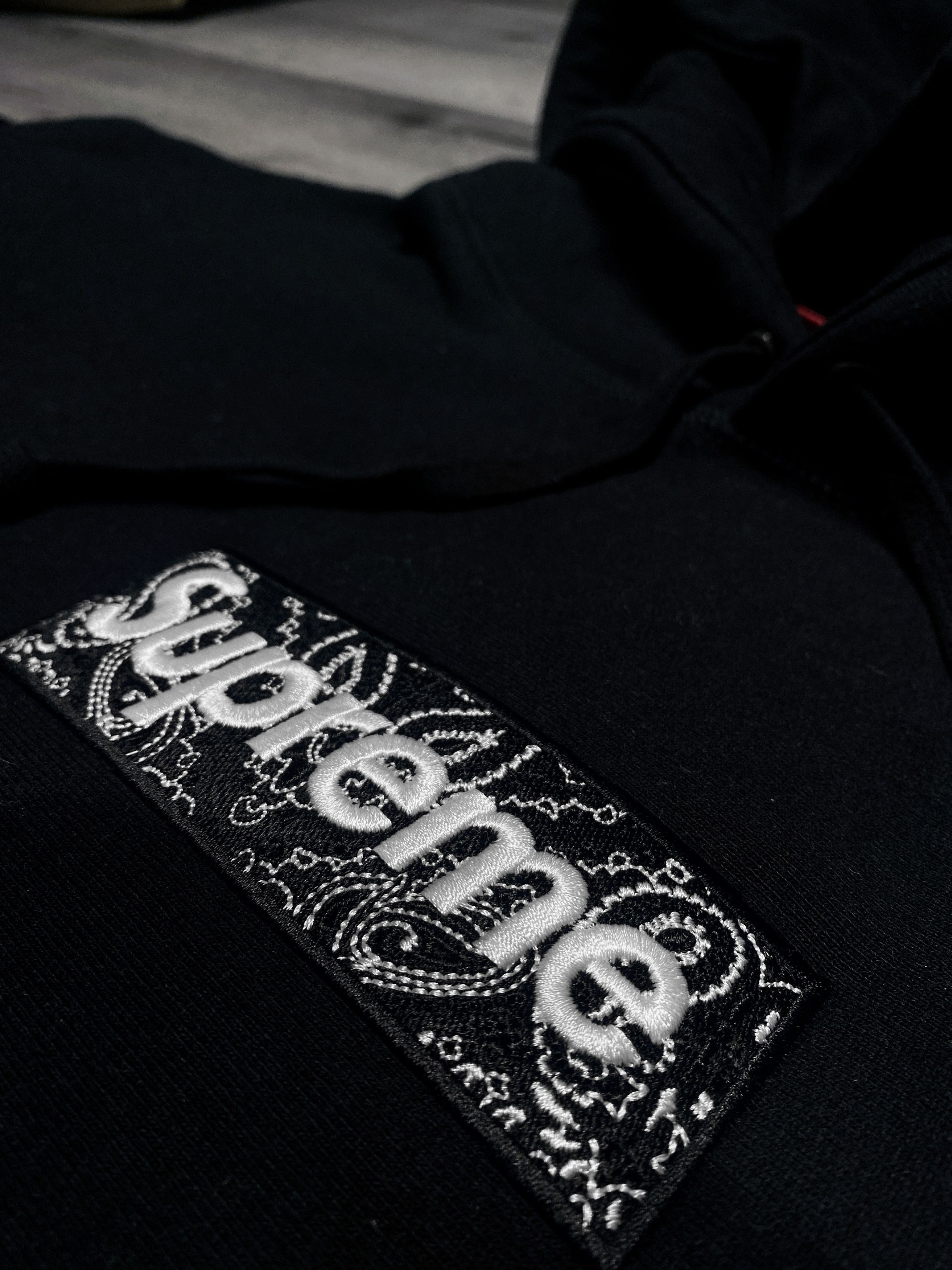 Supreme Bandana Box Logo Hooded Sweatshirt FW19