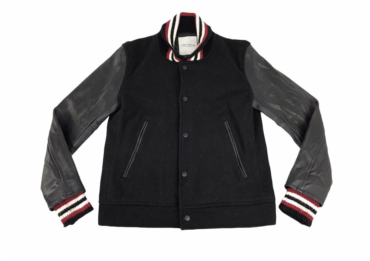 United Arrows United Arrow Day Of Life Wool Varsity Leather Jacket Size US S / EU 44-46 / 1 - 1 Thumbnail