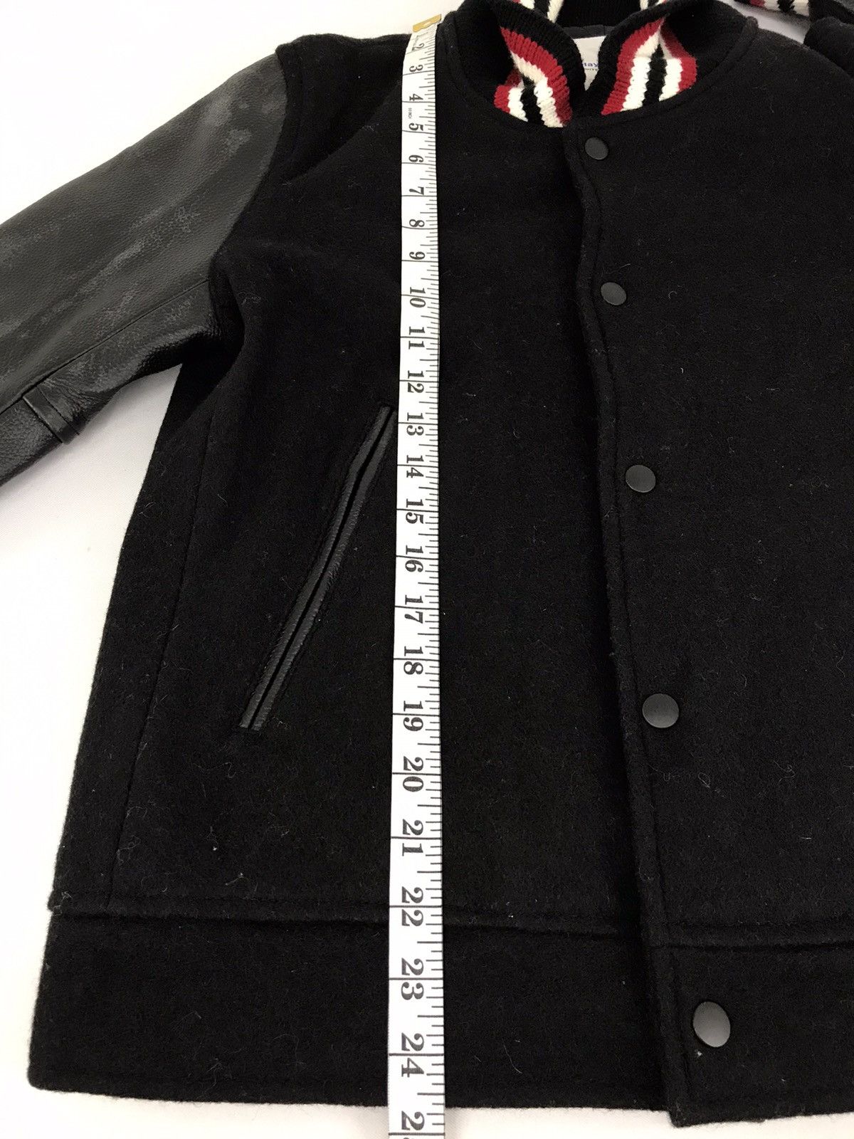United Arrows United Arrow Day Of Life Wool Varsity Leather Jacket Size US S / EU 44-46 / 1 - 9 Thumbnail