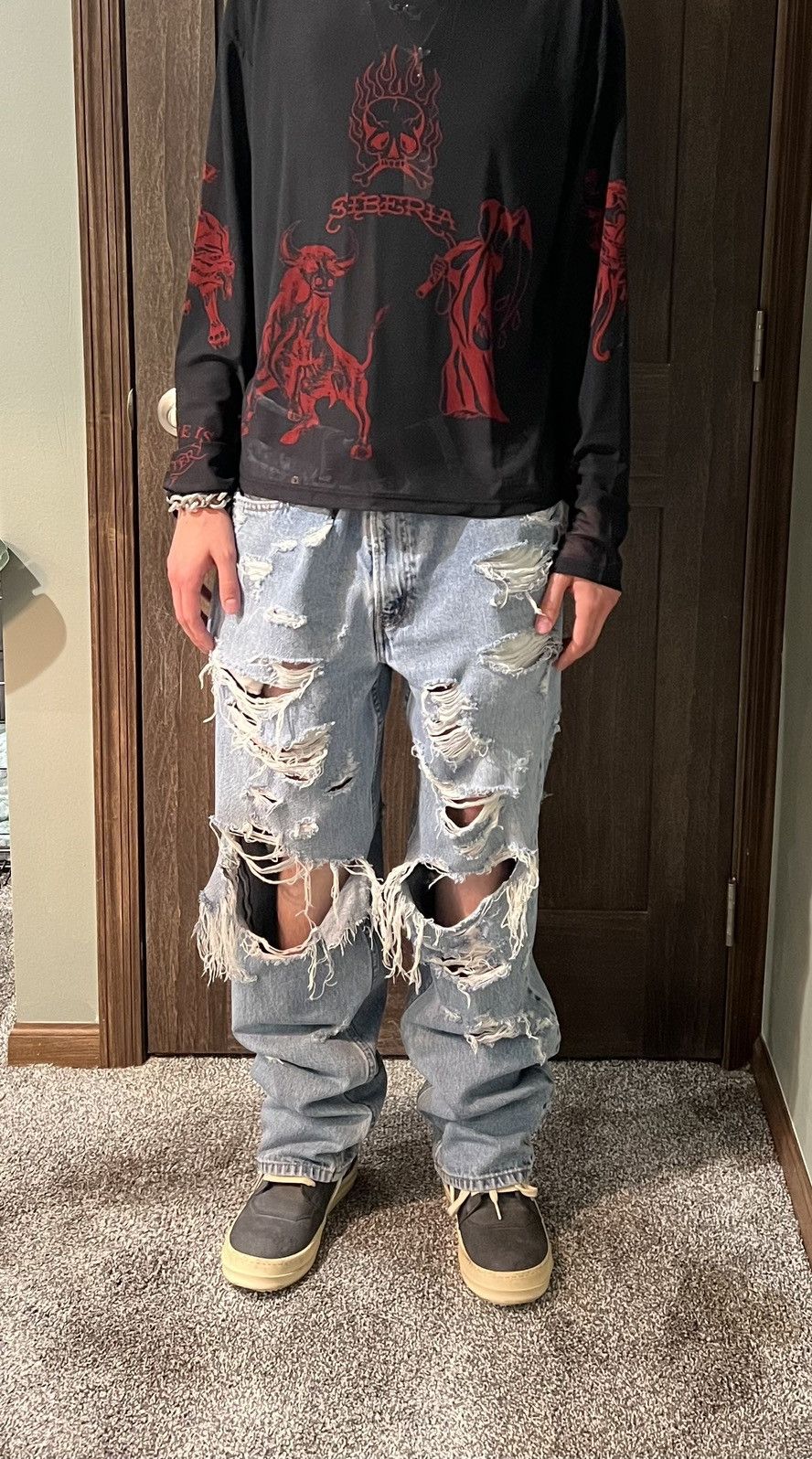 Levi's × Levi's Vintage Clothing × Vintage Baggy Vintage Distressed Levis 550 Size US 34 / EU 50 - 4 Thumbnail