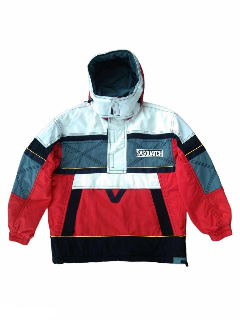 image of Outdoor Life x Sasquatchfabrix Sasquatch Half Zipper Multiple Pockets Jacket in Red/White (Size Lar