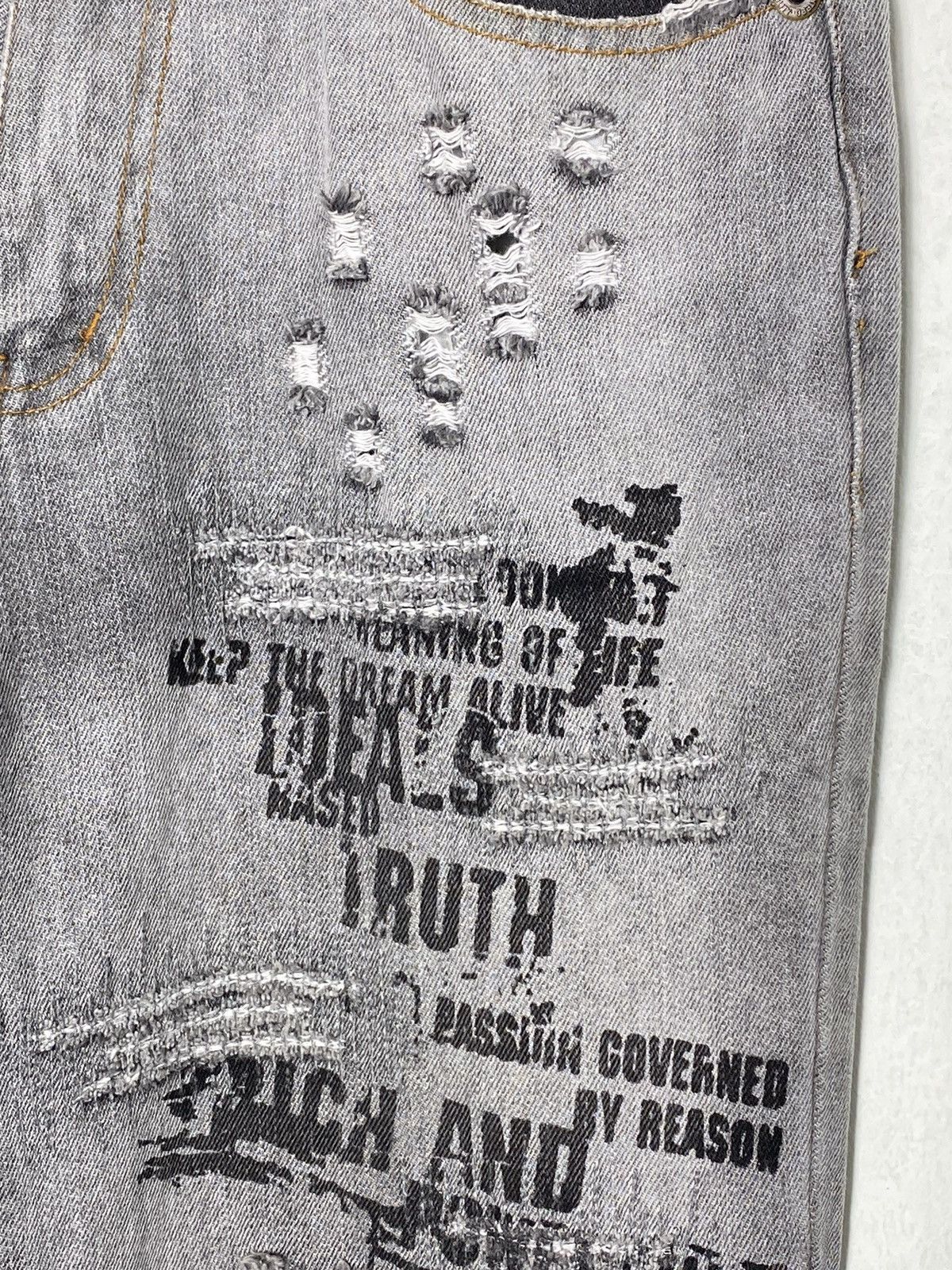 Japanese Brand Vintage Signal Point Printed Flare Denim / Undercover Yohji Size US 30 / EU 46 - 5 Thumbnail