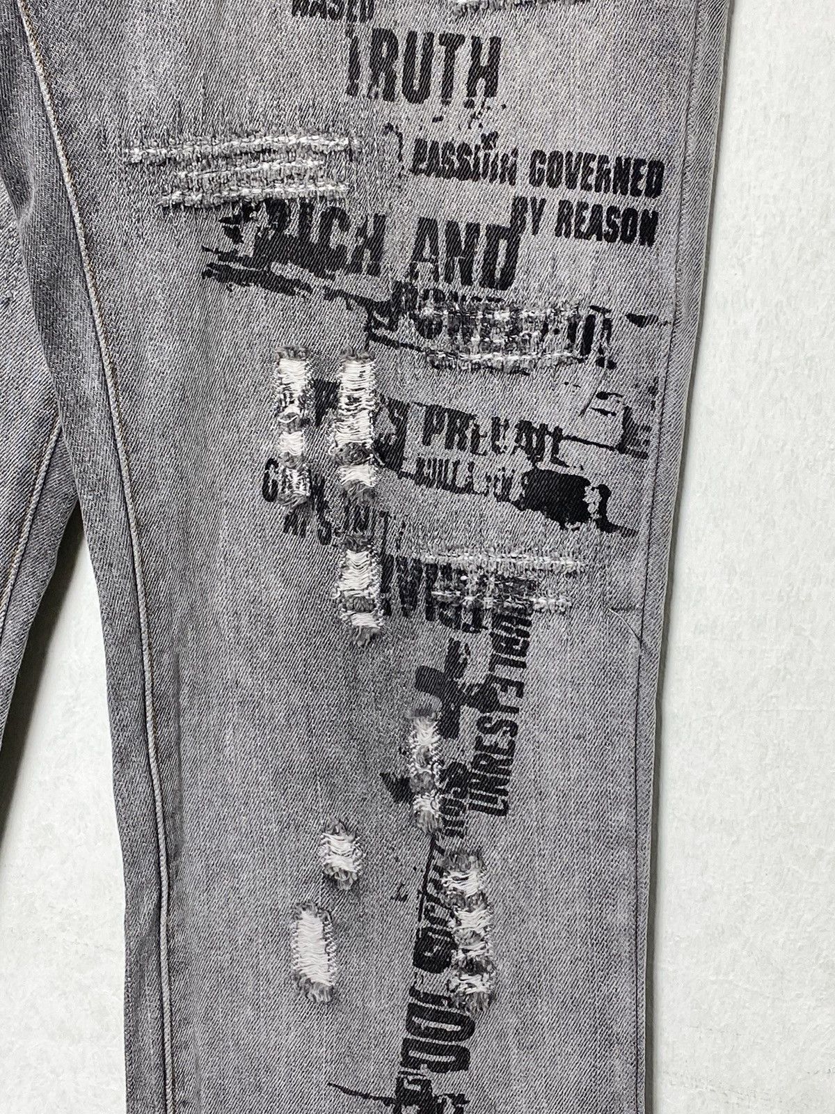 Japanese Brand Vintage Signal Point Printed Flare Denim / Undercover Yohji Size US 30 / EU 46 - 6 Thumbnail