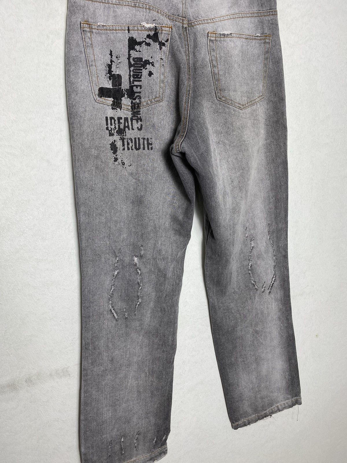 Japanese Brand Vintage Signal Point Printed Flare Denim / Undercover Yohji Size US 30 / EU 46 - 10 Thumbnail