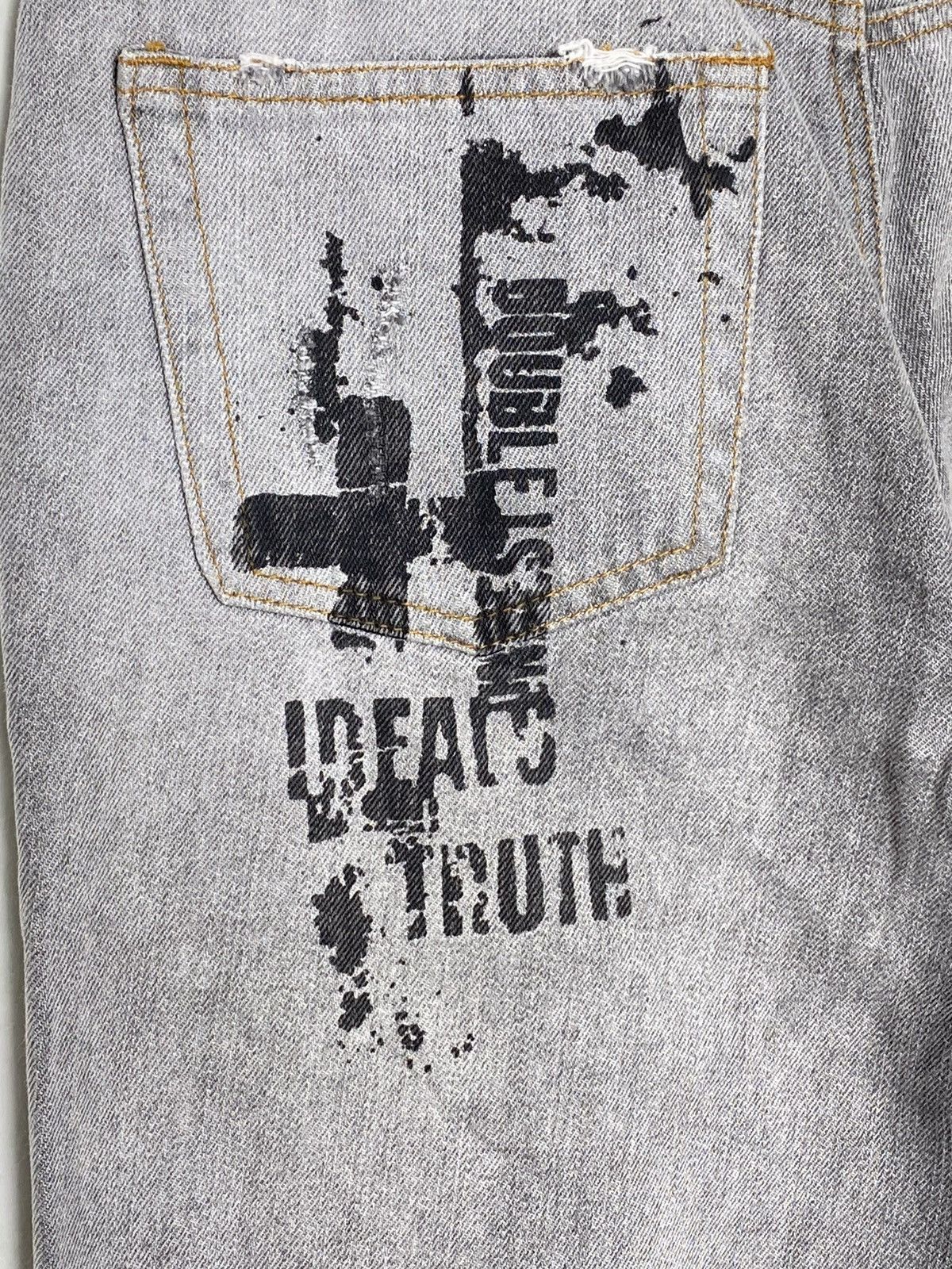 Japanese Brand Vintage Signal Point Printed Flare Denim / Undercover Yohji Size US 30 / EU 46 - 11 Thumbnail