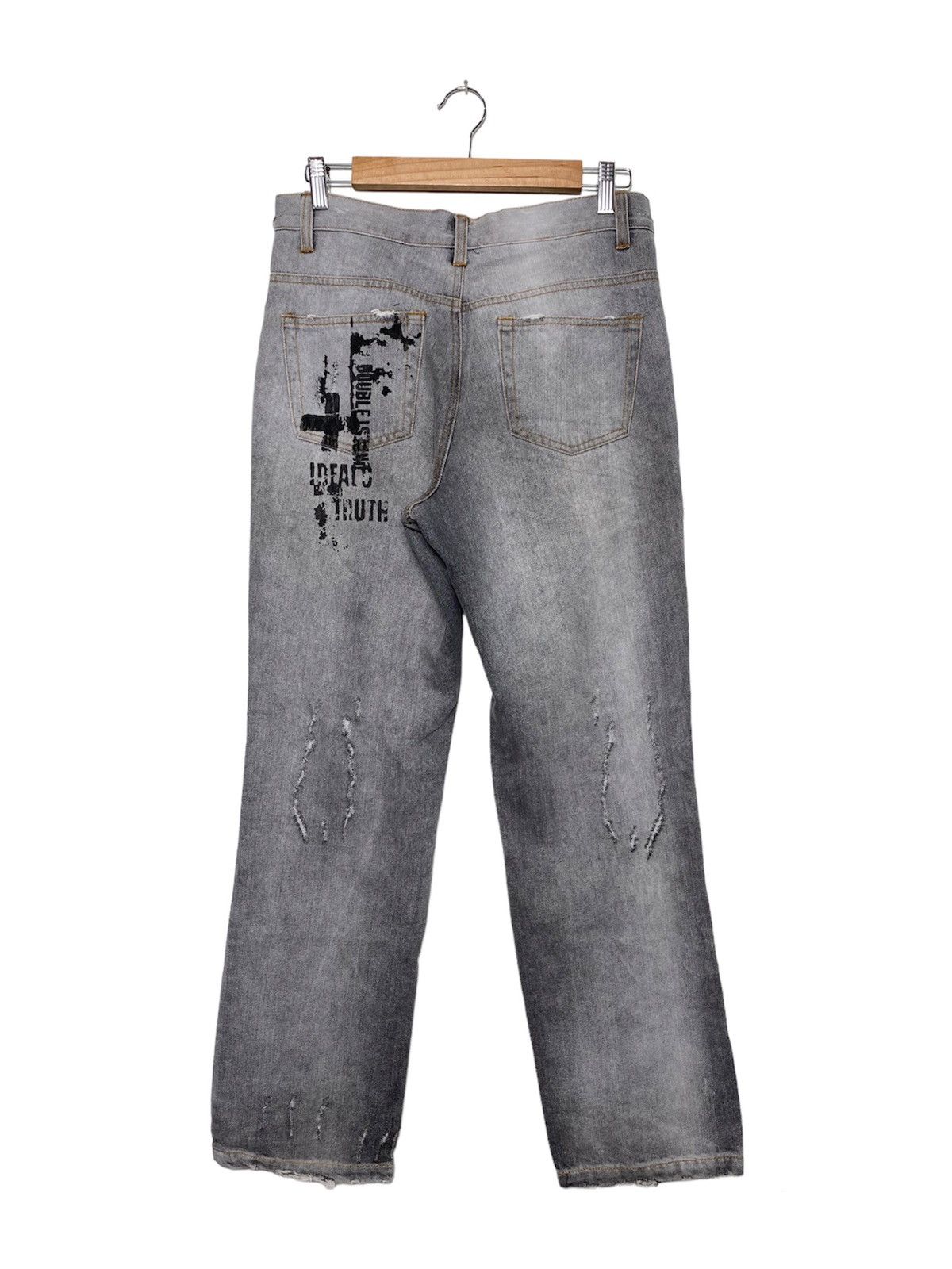 Japanese Brand Vintage Signal Point Printed Flare Denim / Undercover Yohji Size US 30 / EU 46 - 3 Thumbnail