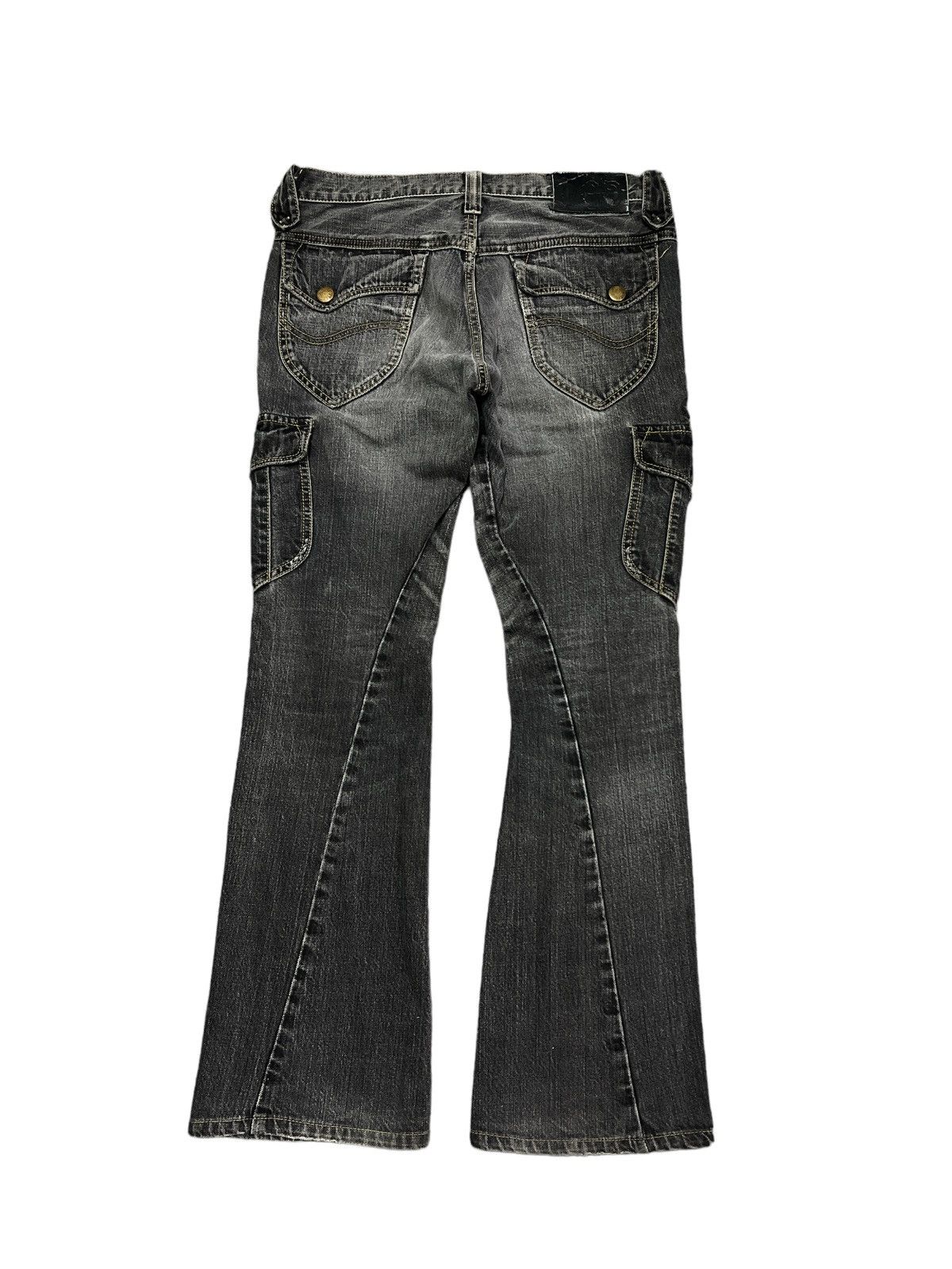 If Six Was Nine FLARED💥LEE RIDERS CARGO TWIST DENIM PANT Size US 29 - 7 Thumbnail