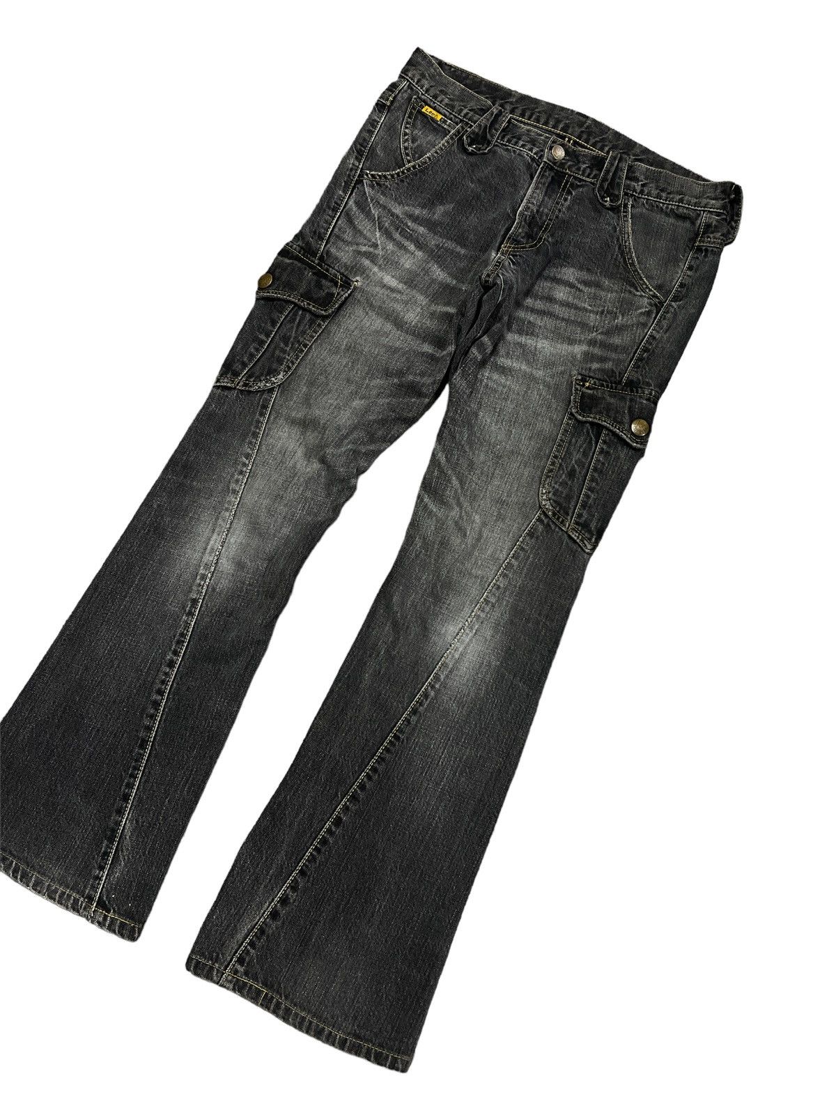 If Six Was Nine FLARED💥LEE RIDERS CARGO TWIST DENIM PANT Size US 29 - 5 Thumbnail