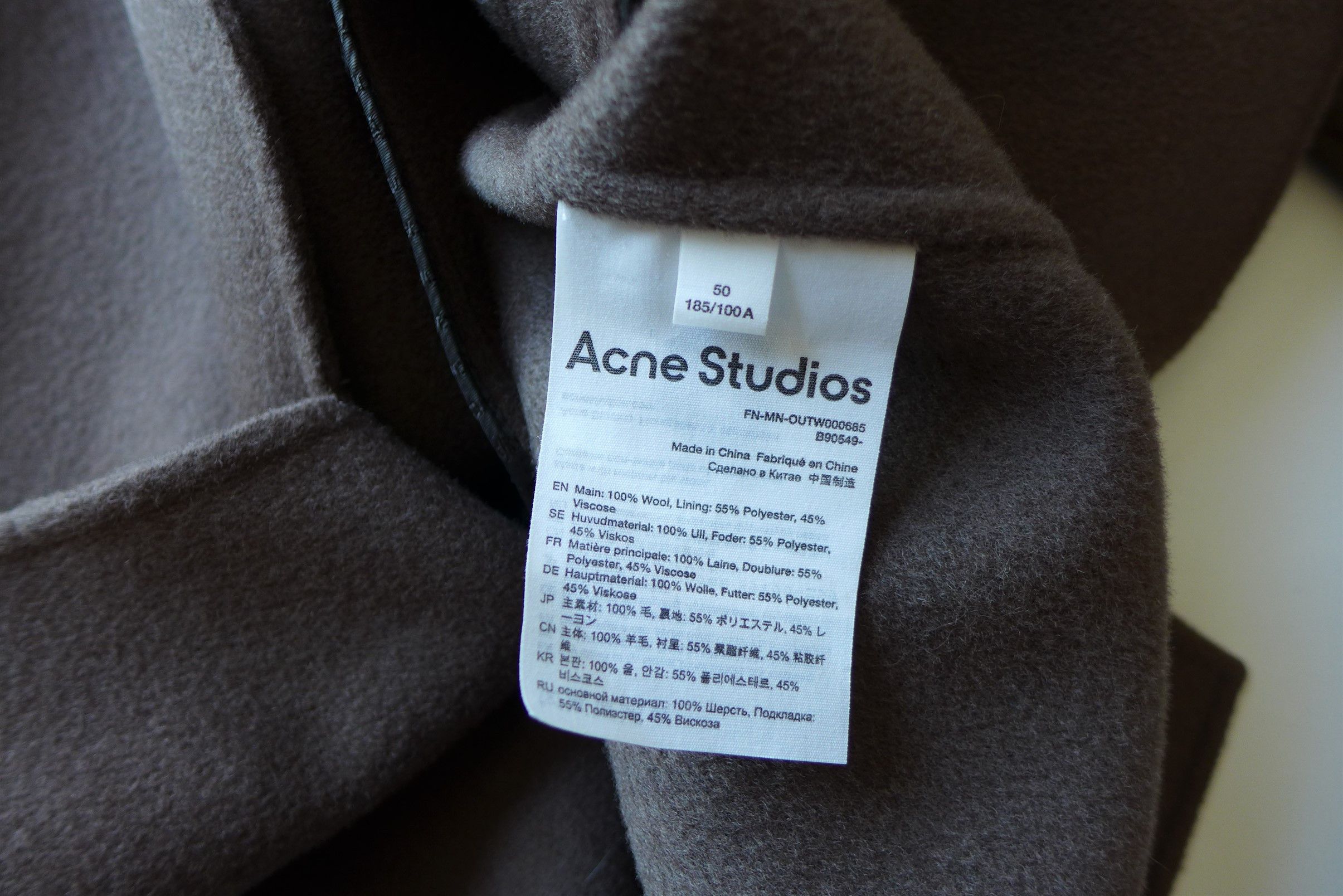 Acne Studios Acne Studios Oversized Domen Jacket - Fox Grey Wool Size US M / EU 48-50 / 2 - 12 Thumbnail