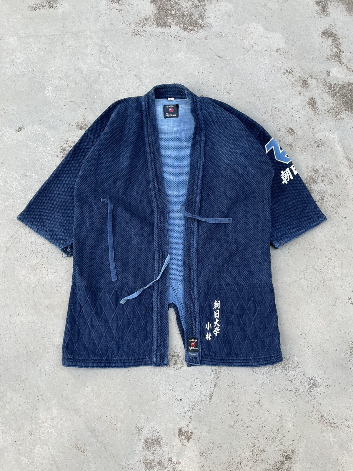 image of Vintage Japanese Noragi Kimono in Indigo, Men's (Size Large)