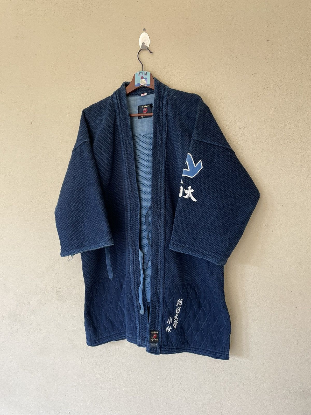 Indigo × Japanese Brand VINTAGE JAPANESE NORAGI KIMONO Size US L / EU 52-54 / 3 - 5 Thumbnail