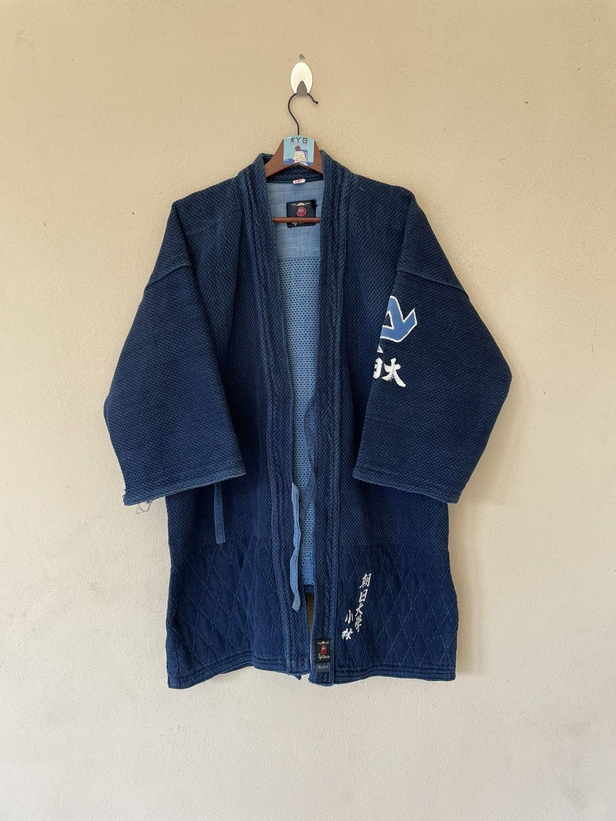 Indigo × Japanese Brand VINTAGE JAPANESE NORAGI KIMONO Size US L / EU 52-54 / 3 - 4 Thumbnail