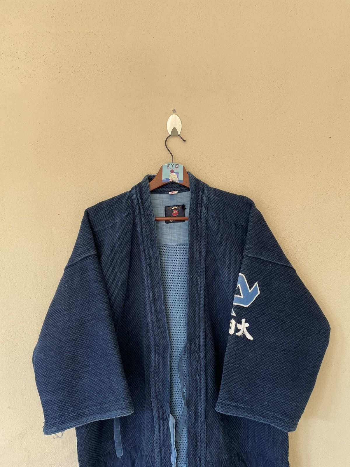 Indigo × Japanese Brand VINTAGE JAPANESE NORAGI KIMONO Size US L / EU 52-54 / 3 - 6 Thumbnail