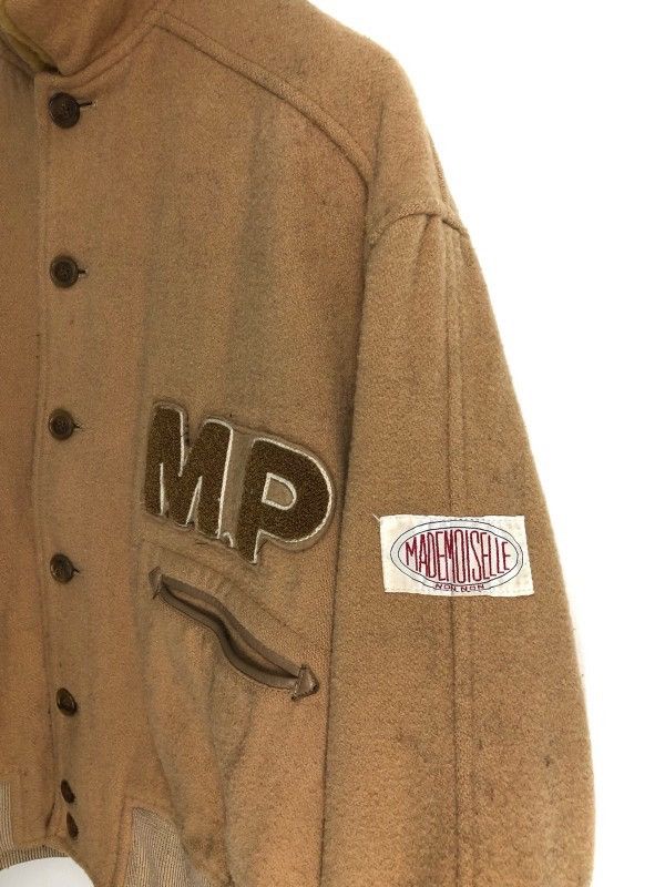Issey Miyake 🇯🇵 Papas Mademoiselle Non Non Spellout Wool Varsity Jacket Size US M / EU 48-50 / 2 - 3 Thumbnail
