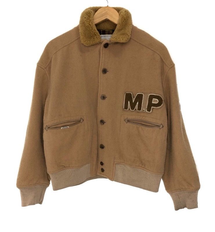 Issey Miyake 🇯🇵 Papas Mademoiselle Non Non Spellout Wool Varsity Jacket Size US M / EU 48-50 / 2 - 2 Thumbnail