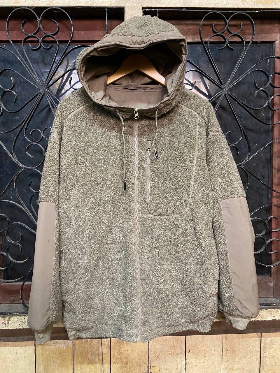 Japanese Brand GU WOOL BLEND SHERPA FLEECE HOODED JACKET Size US L / EU 52-54 / 3 - 3 Thumbnail