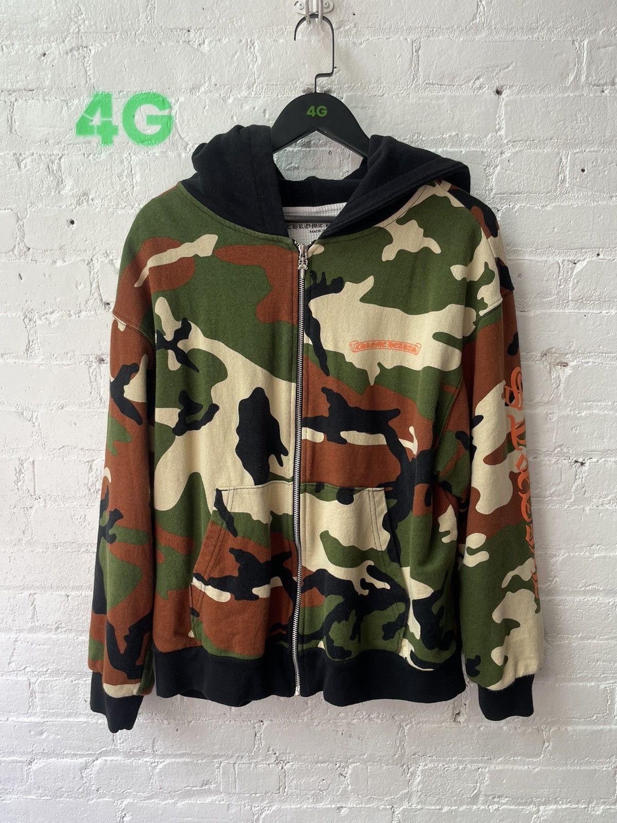 Image of Chrome Hearts Camo Hoodie Jacket Matty Boy, Men's (Size XL)