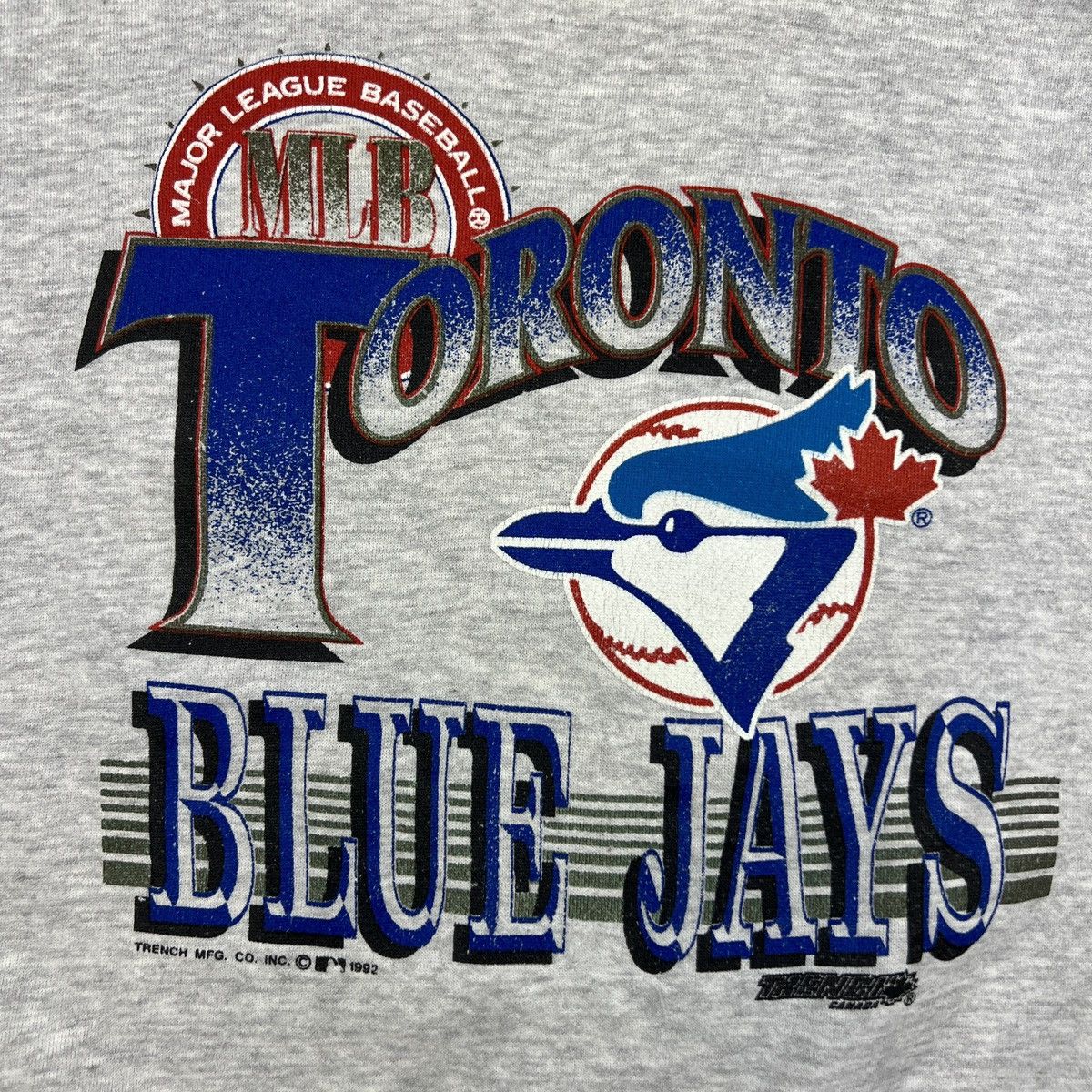 MLB Vintage 1992 Toronto Blue Jays Sweatshirt Thrashed Baseball Size US L / EU 52-54 / 3 - 3 Thumbnail