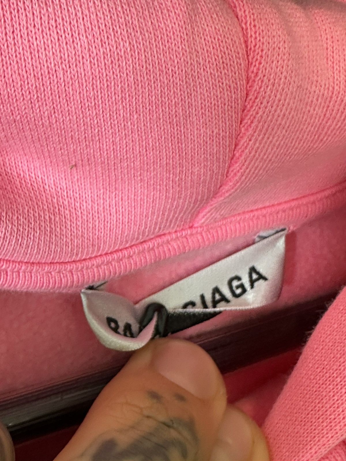 Balenciaga Balenciaga pink logo hoodie Size US S / EU 44-46 / 1 - 5 Thumbnail