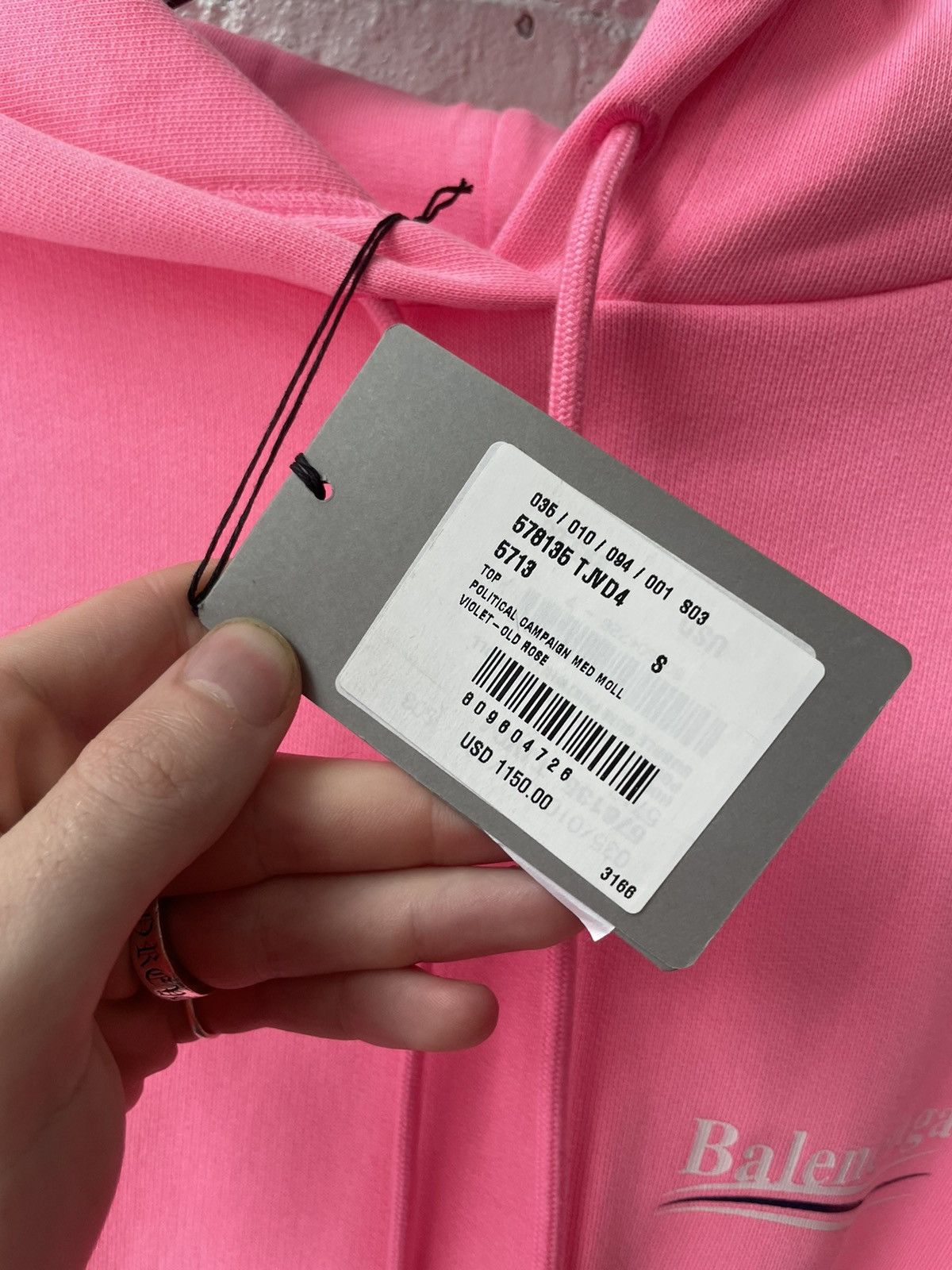 Balenciaga Balenciaga pink logo hoodie Size US S / EU 44-46 / 1 - 4 Thumbnail