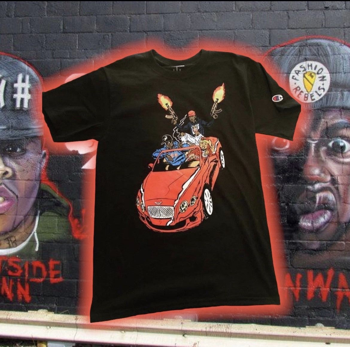 Champion × Rap Tees The oFFiCiaL GRiSeLDa ⚖️🦂 aLMiGHTY TouR T-SHiRT 👕 🆕 Size US M / EU 48-50 / 2 - 1 Thumbnail