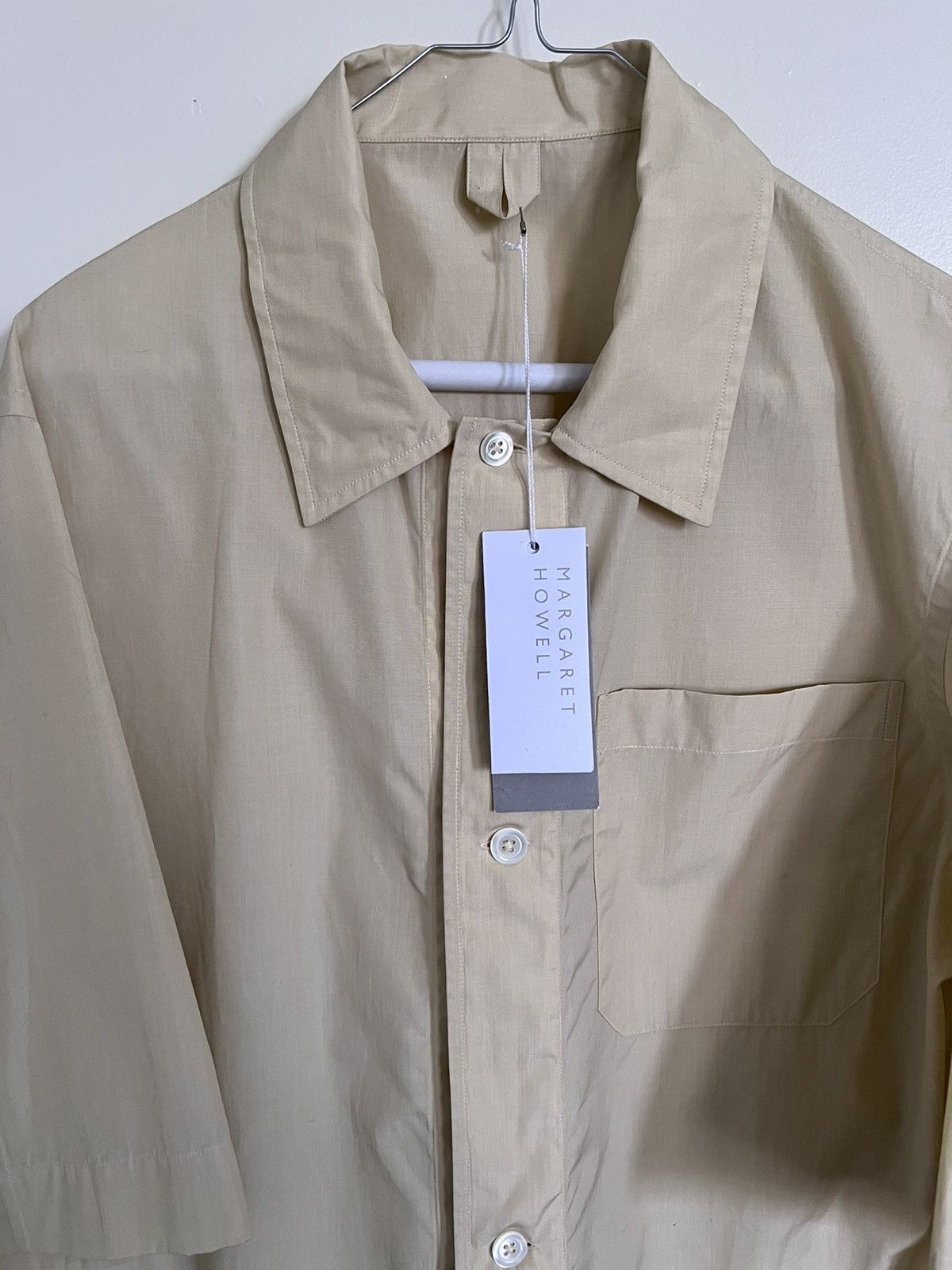 Margaret Howell Mainline end-on-end pale yellow shirt, M, made in UK Size US M / EU 48-50 / 2 - 2 Thumbnail