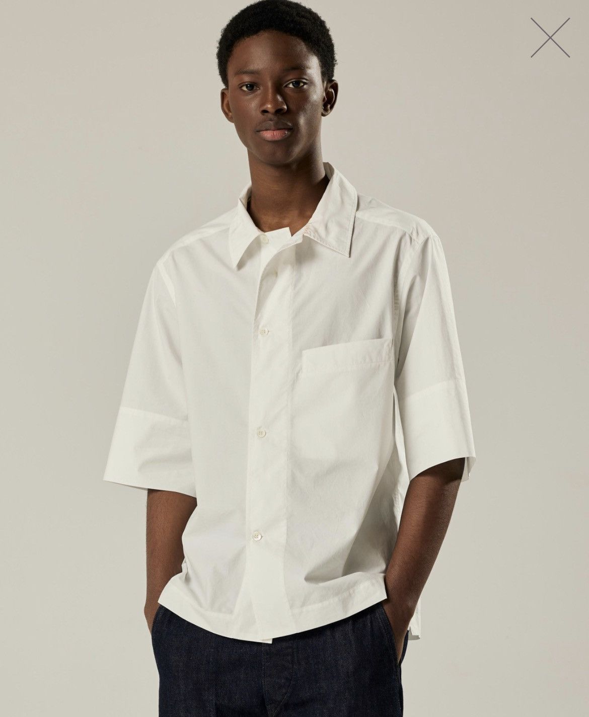 Margaret Howell Mainline end-on-end pale yellow shirt, M, made in UK Size US M / EU 48-50 / 2 - 11 Thumbnail