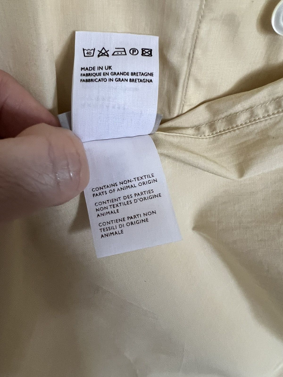 Margaret Howell Mainline end-on-end pale yellow shirt, M, made in UK Size US M / EU 48-50 / 2 - 8 Thumbnail