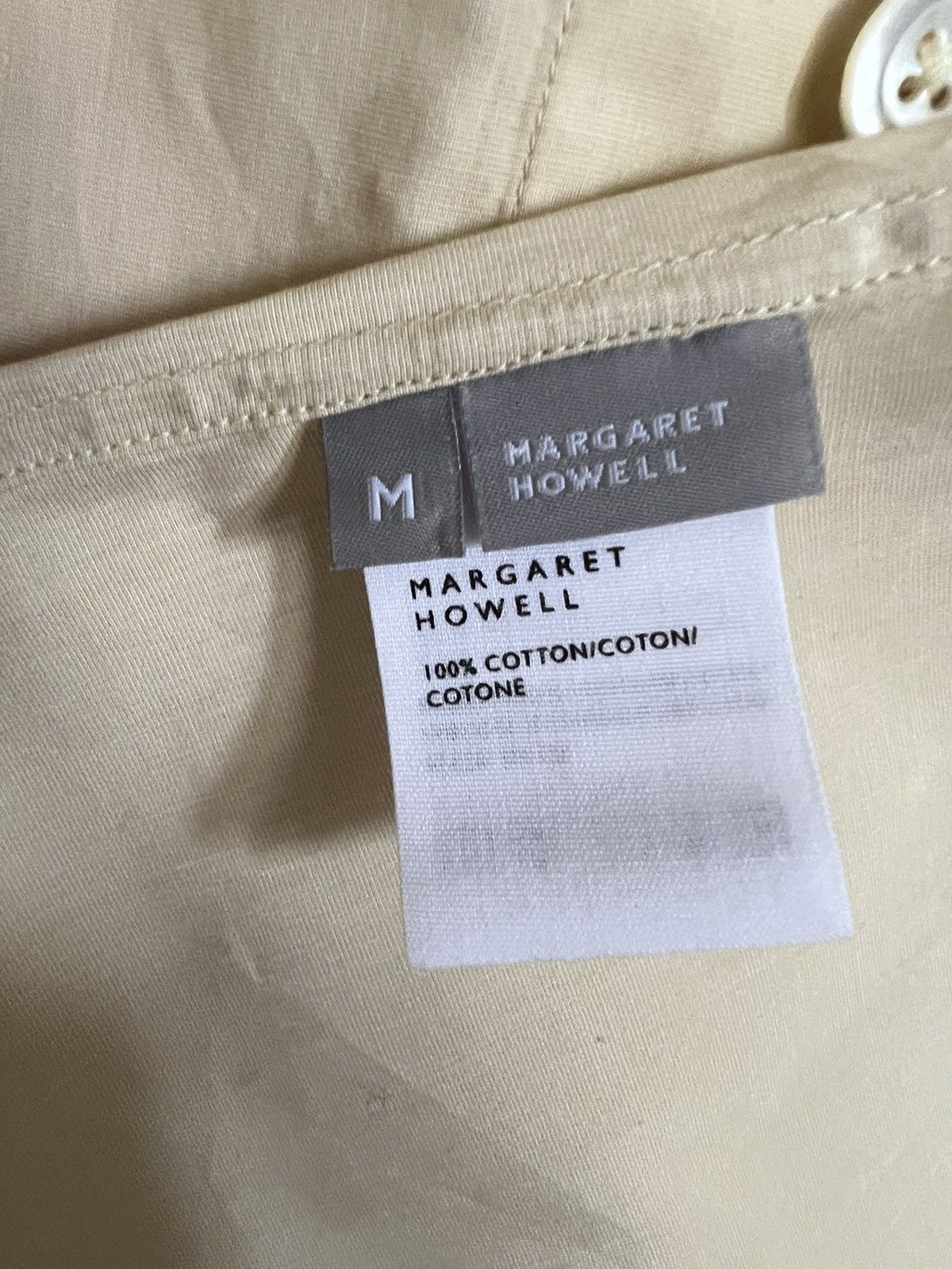 Margaret Howell Mainline end-on-end pale yellow shirt, M, made in UK Size US M / EU 48-50 / 2 - 7 Thumbnail