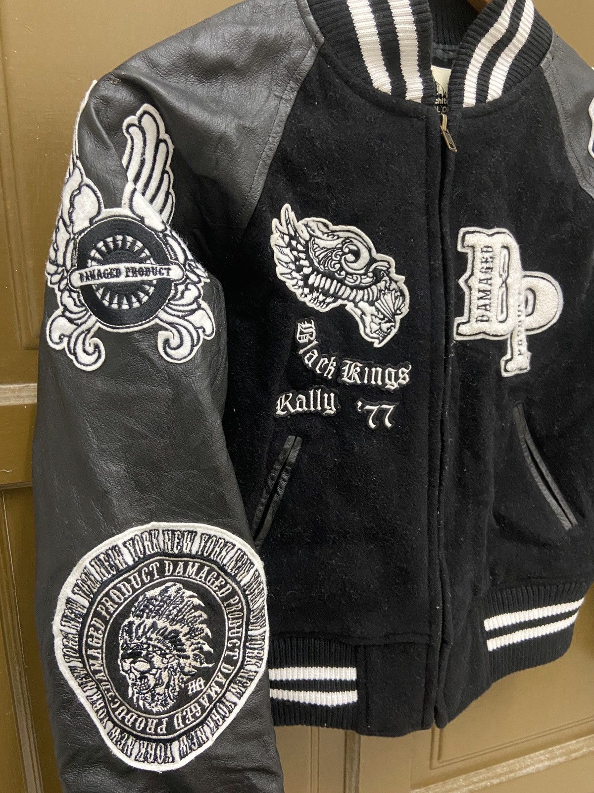 Japanese Brand Glad News New York Biker Bomber Varsity Jacket Size US S / EU 44-46 / 1 - 4 Thumbnail