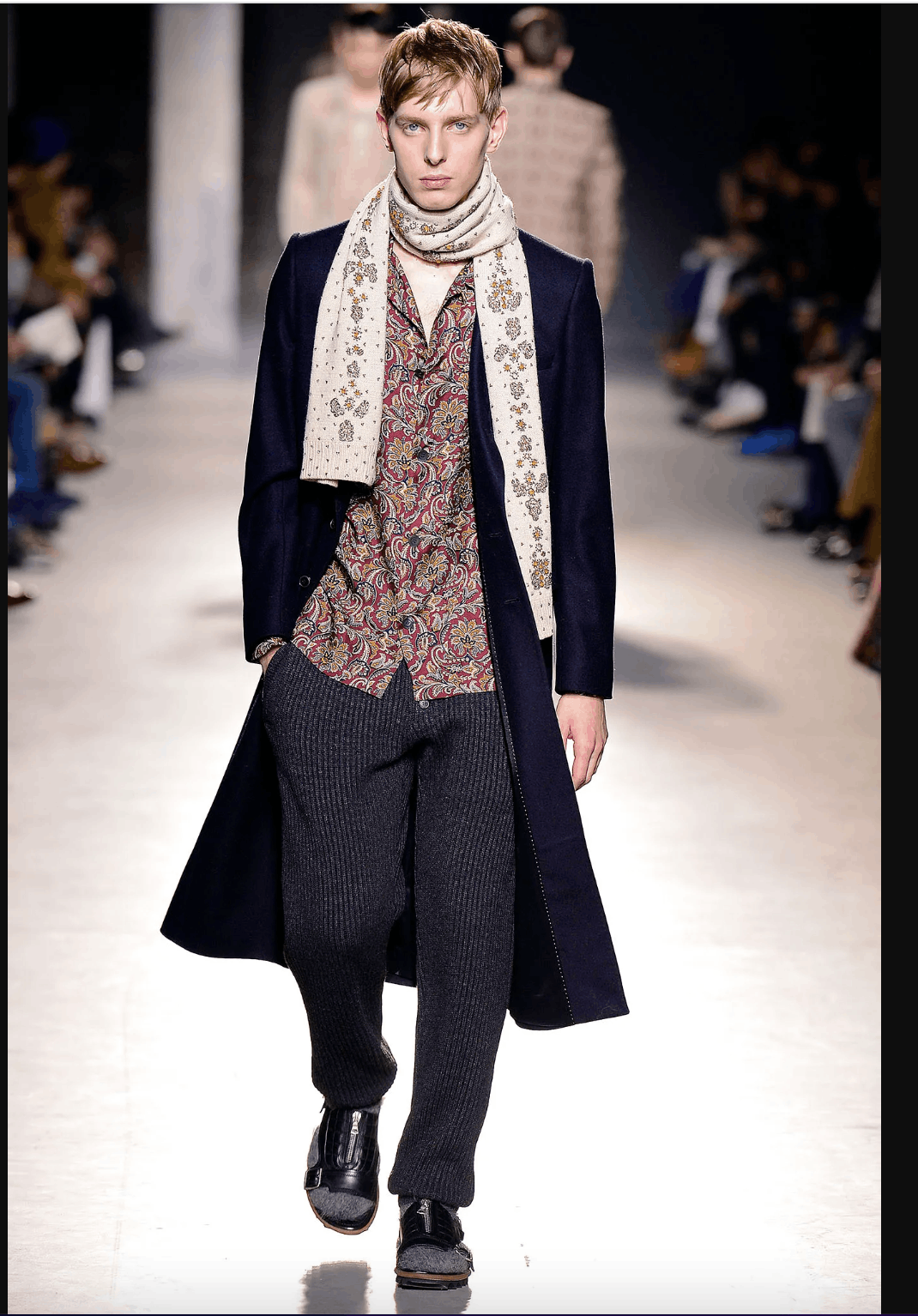 image of Dries Van Noten Fw 2013 Runway Paisley Shirt in Burgundy, Men's (Size Medium)