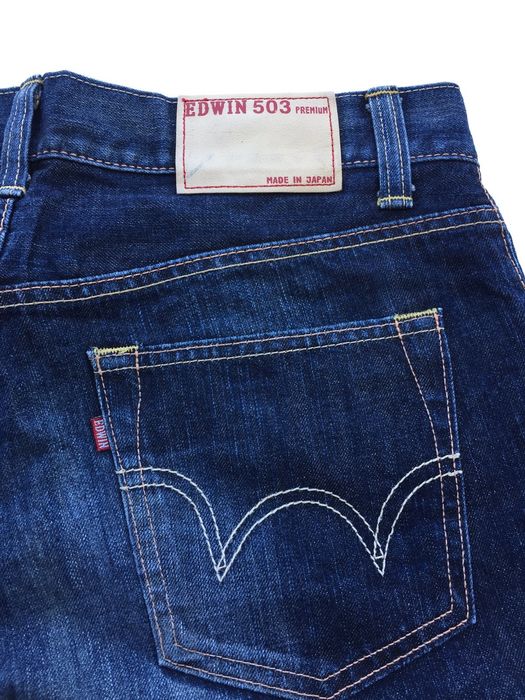 Edwin Edwin 503 Premium Made in Japan Dark Blue Distressed Pant