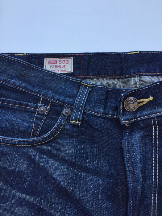 Edwin Edwin 503 Premium Made in Japan Dark Blue Distressed Pant