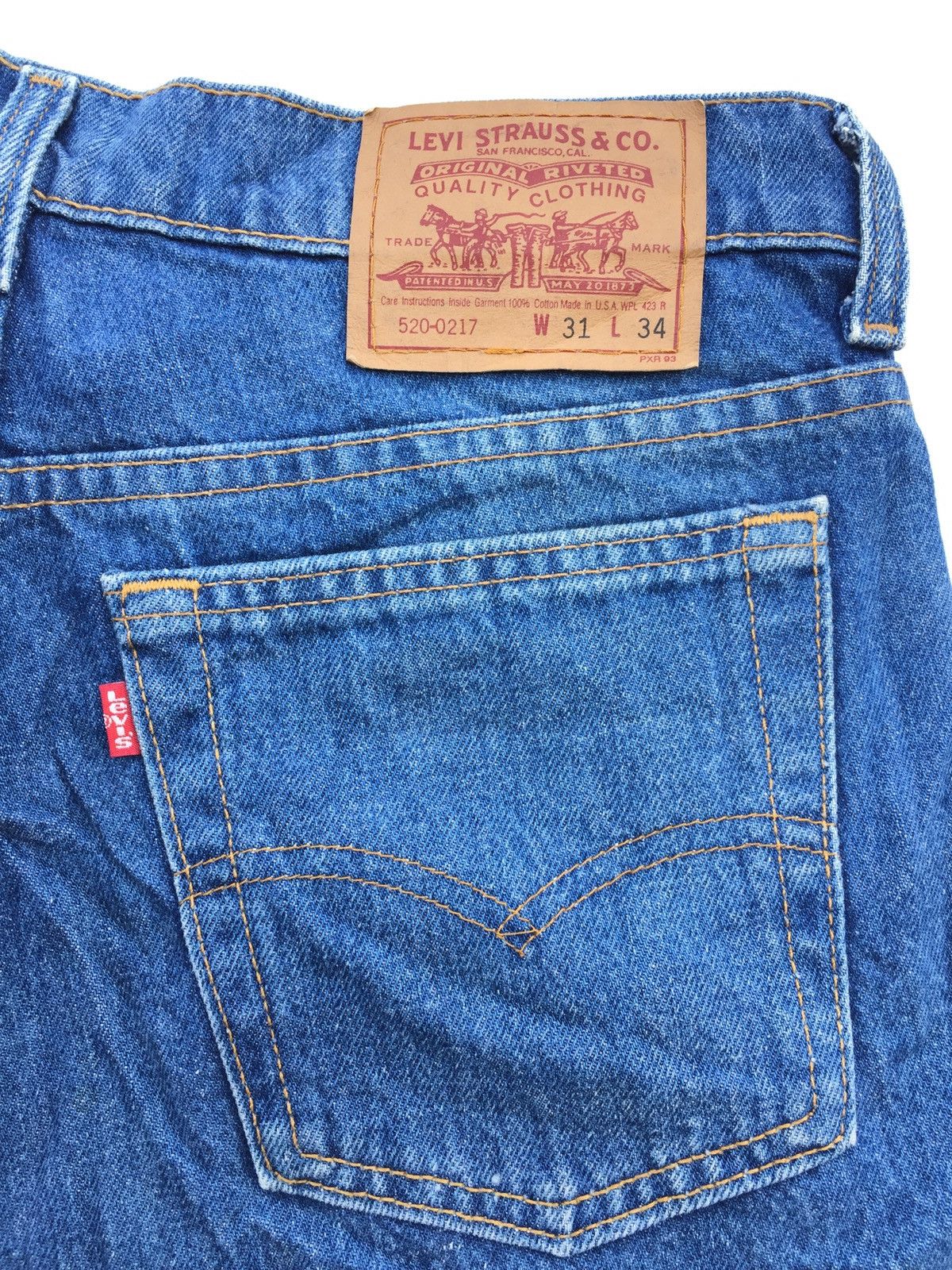 Levi's × Vintage Vintage 90s Levi’s 520-0217 W31 L34 Made in USA Size US 30 / EU 46 - 1 Thumbnail