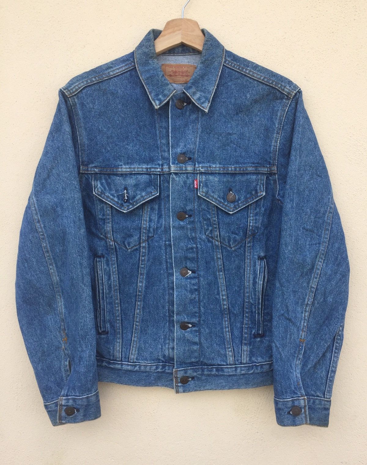 Levi's × Vintage 🔥offer🔥Vintage 90s Levis Trucker Denim Jacket Made USA Size US S / EU 44-46 / 1 - 1 Thumbnail