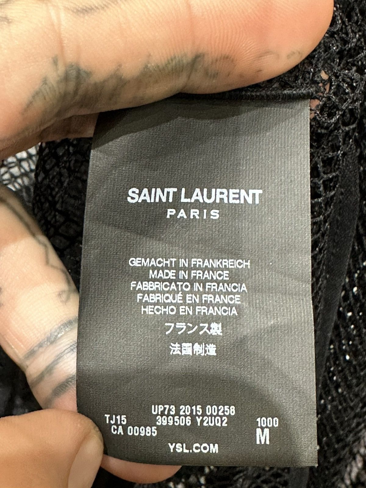 Hedi Slimane × Saint Laurent Paris Hedi slimane sample mesh tank top fw13 Size US M / EU 48-50 / 2 - 4 Thumbnail
