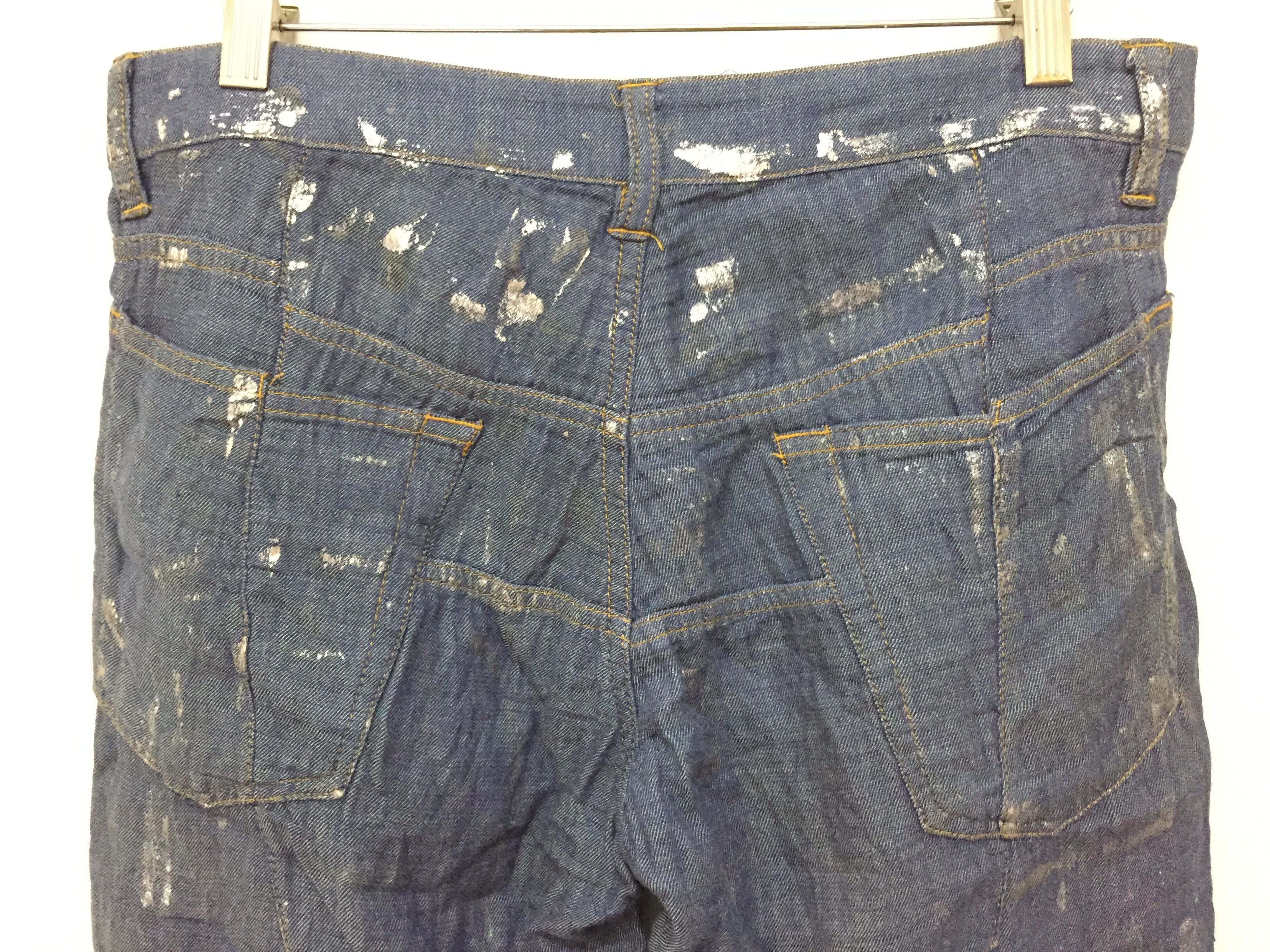 CABANE de ZUCCa × Issey Miyake × Japanese Brand silver paints patchwork pants Issey Miyake Size 30" / US 8 / IT 44 - 9 Thumbnail