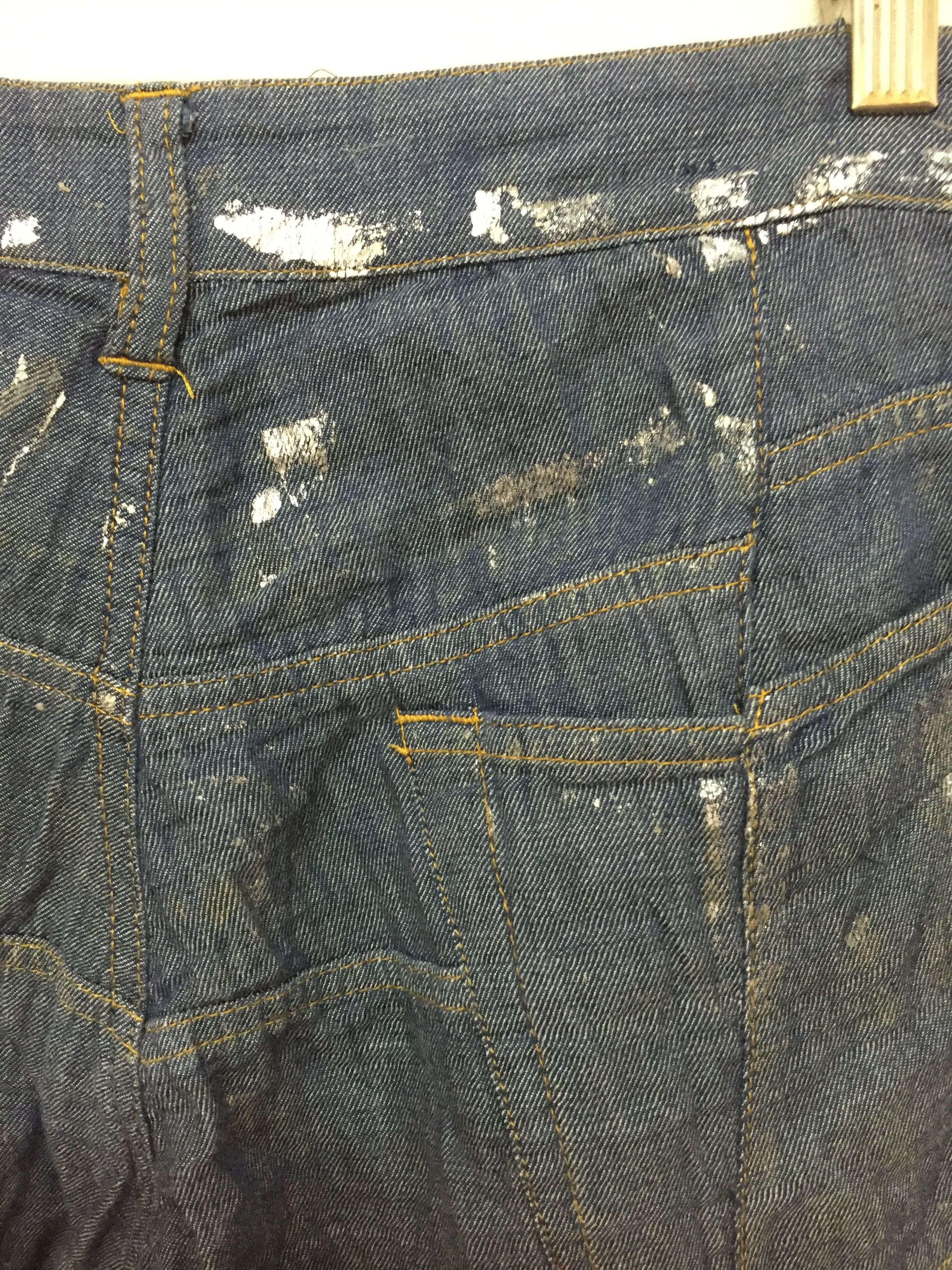 CABANE de ZUCCa × Issey Miyake × Japanese Brand silver paints patchwork pants Issey Miyake Size 30" / US 8 / IT 44 - 10 Thumbnail