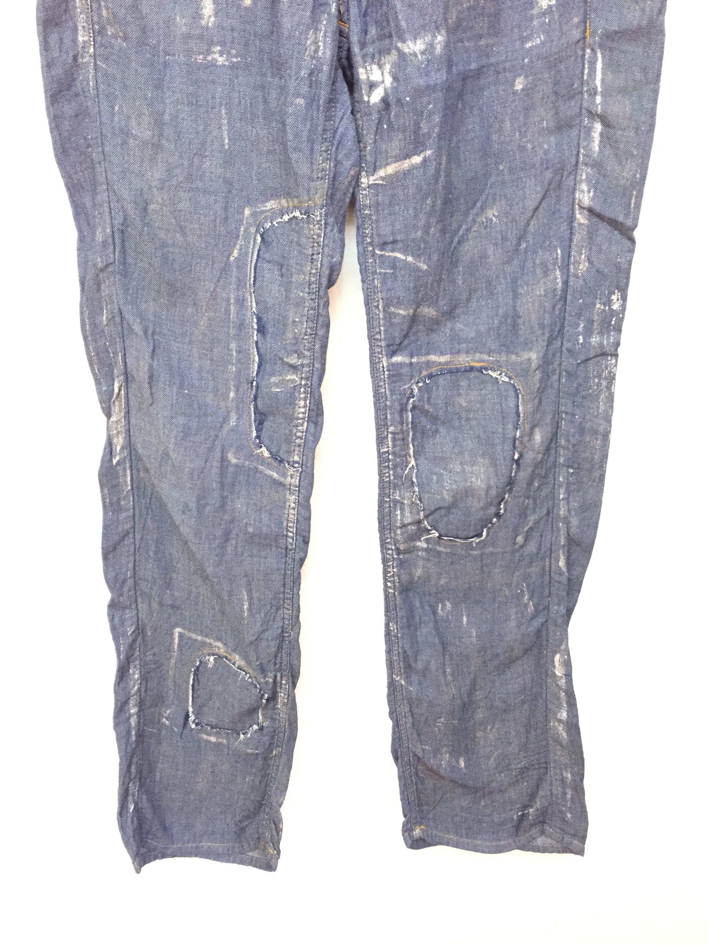 CABANE de ZUCCa × Issey Miyake × Japanese Brand silver paints patchwork pants Issey Miyake Size 30" / US 8 / IT 44 - 4 Thumbnail