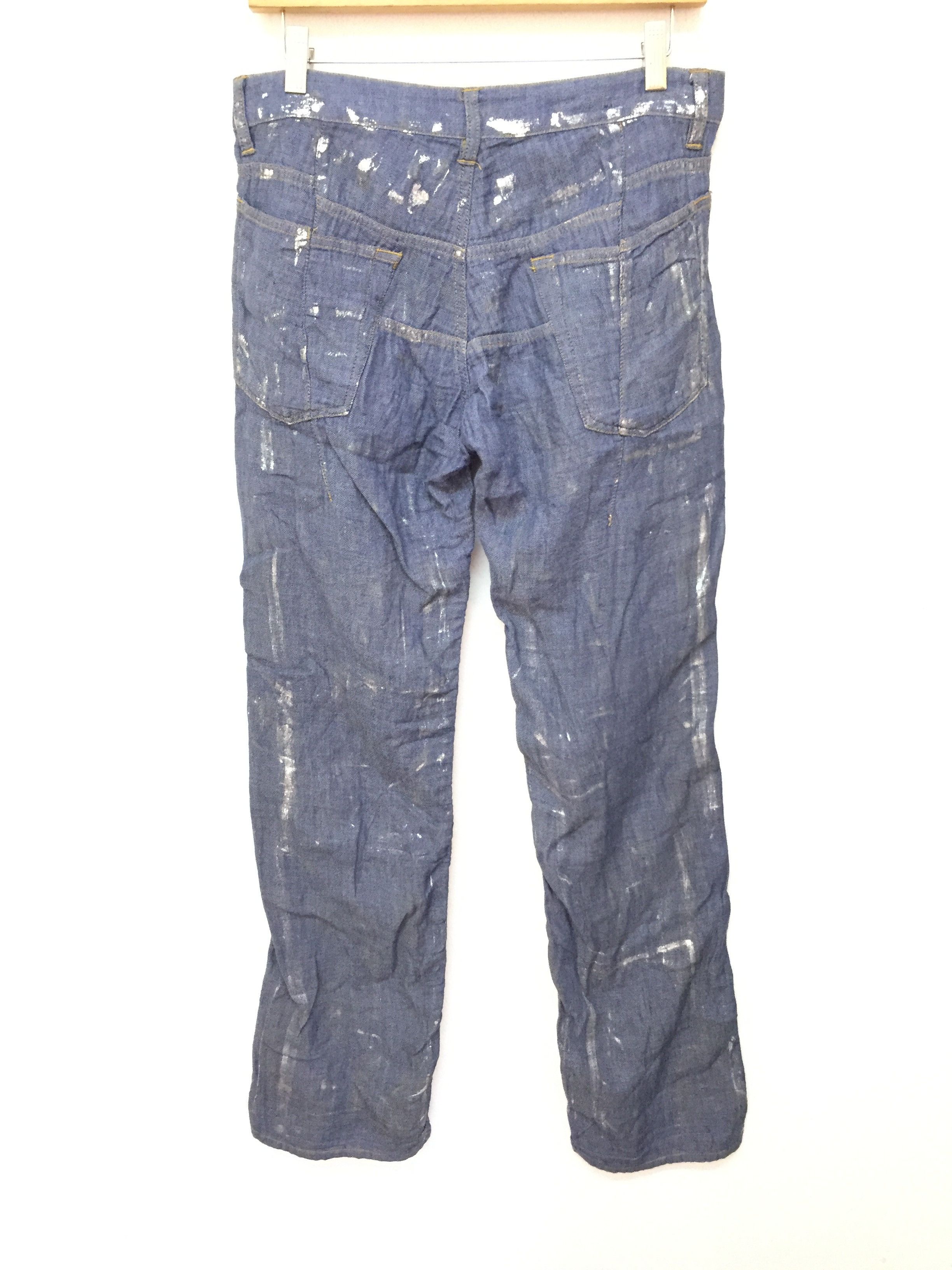 CABANE de ZUCCa × Issey Miyake × Japanese Brand silver paints patchwork pants Issey Miyake Size 30" / US 8 / IT 44 - 8 Thumbnail