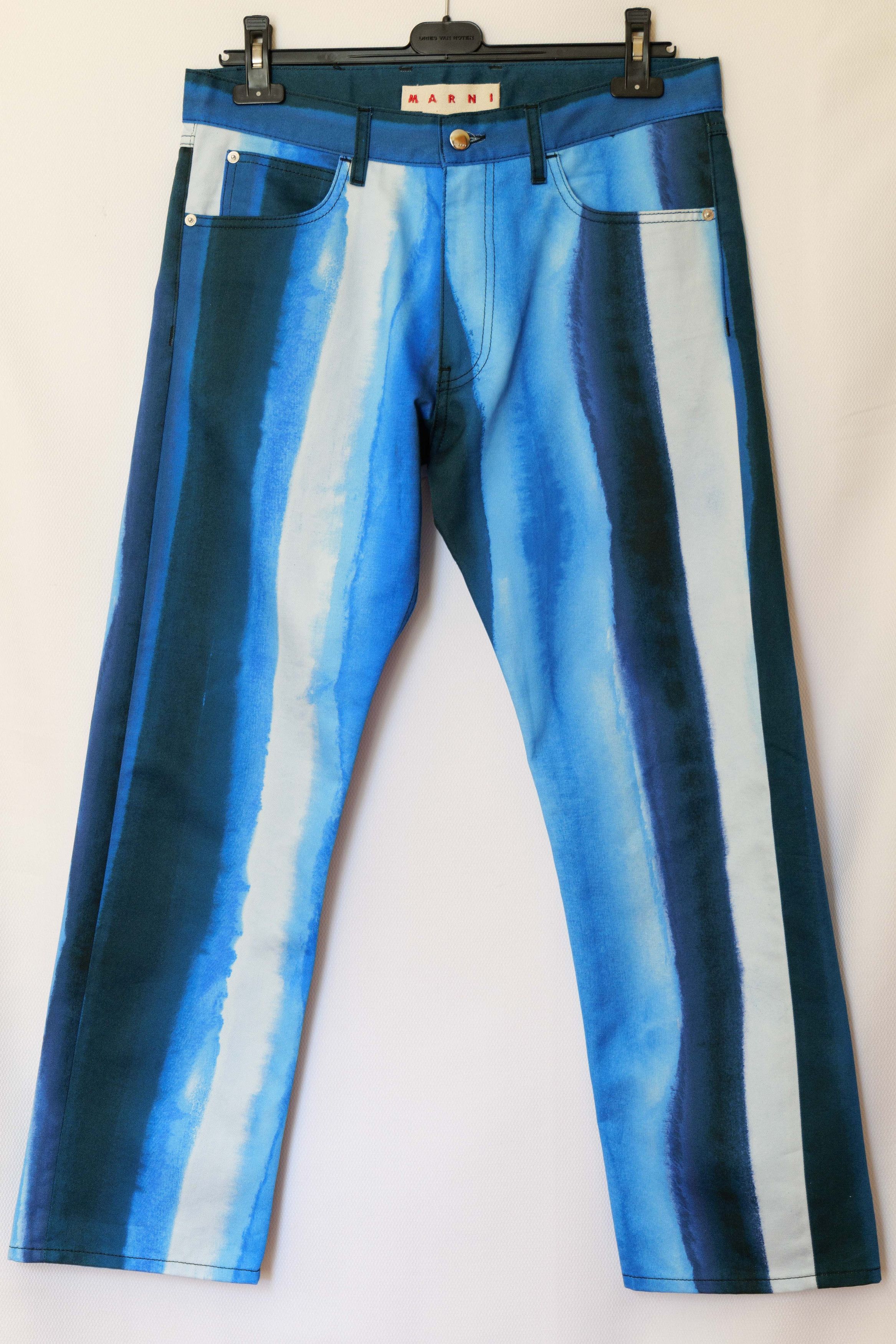 Marni paint stripe pants Size US 32 / EU 48 - 1 Thumbnail