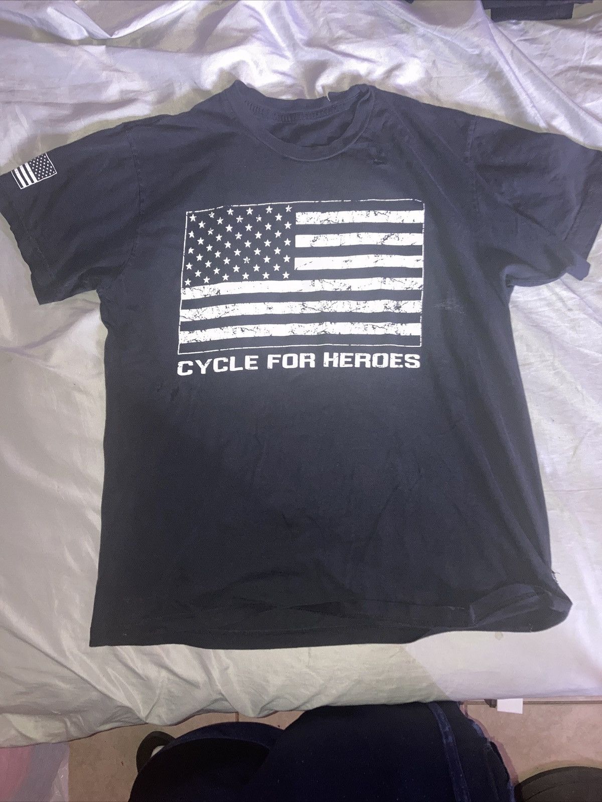 image of Chrome Hearts Cycle For Heroes Tshirt in Black, Men's (Size Medium)