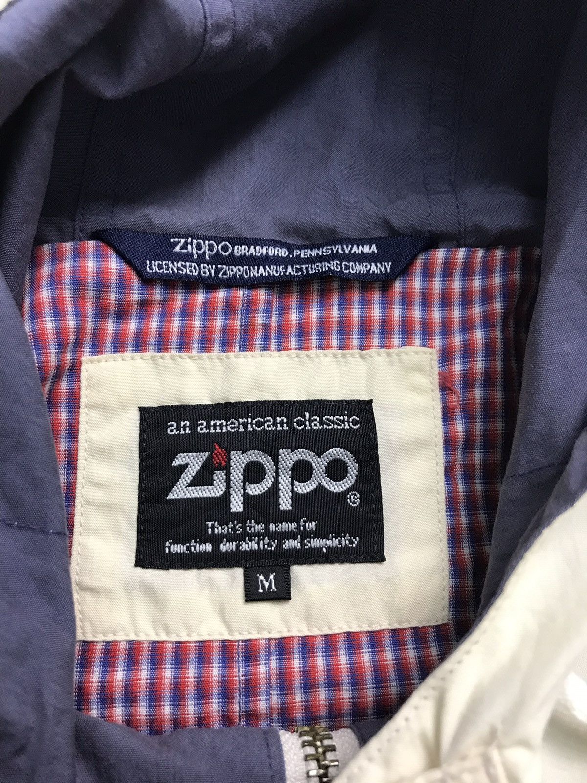 Vintage Zippo Bradford USA Parka Windbreaker Jacket Cream