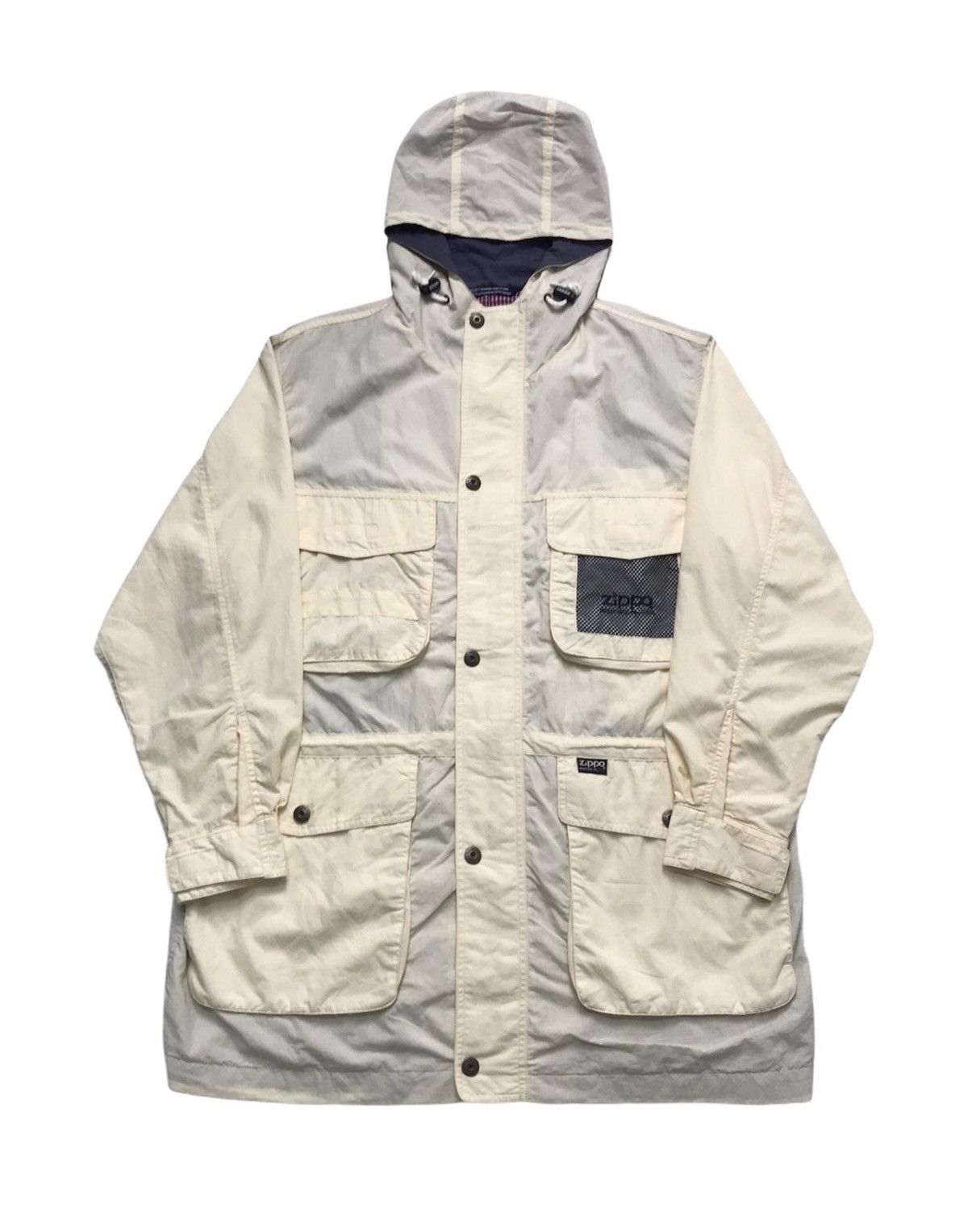 Vintage Zippo Bradford USA Parka Windbreaker Jacket Cream
