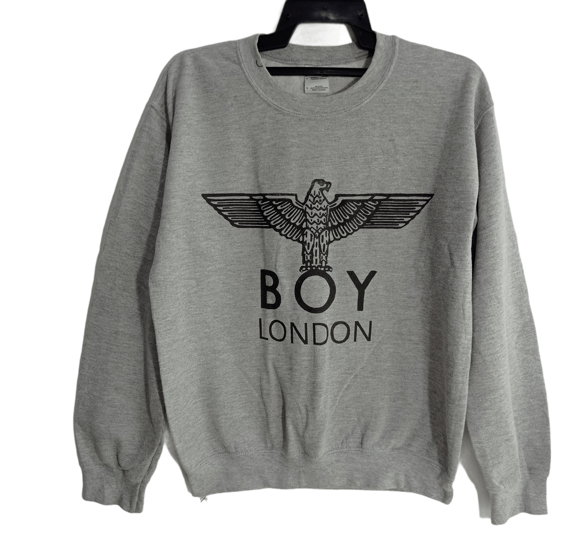 image of Vintage Boy London Sweatshirts in Light Gray, Men's (Size Small)