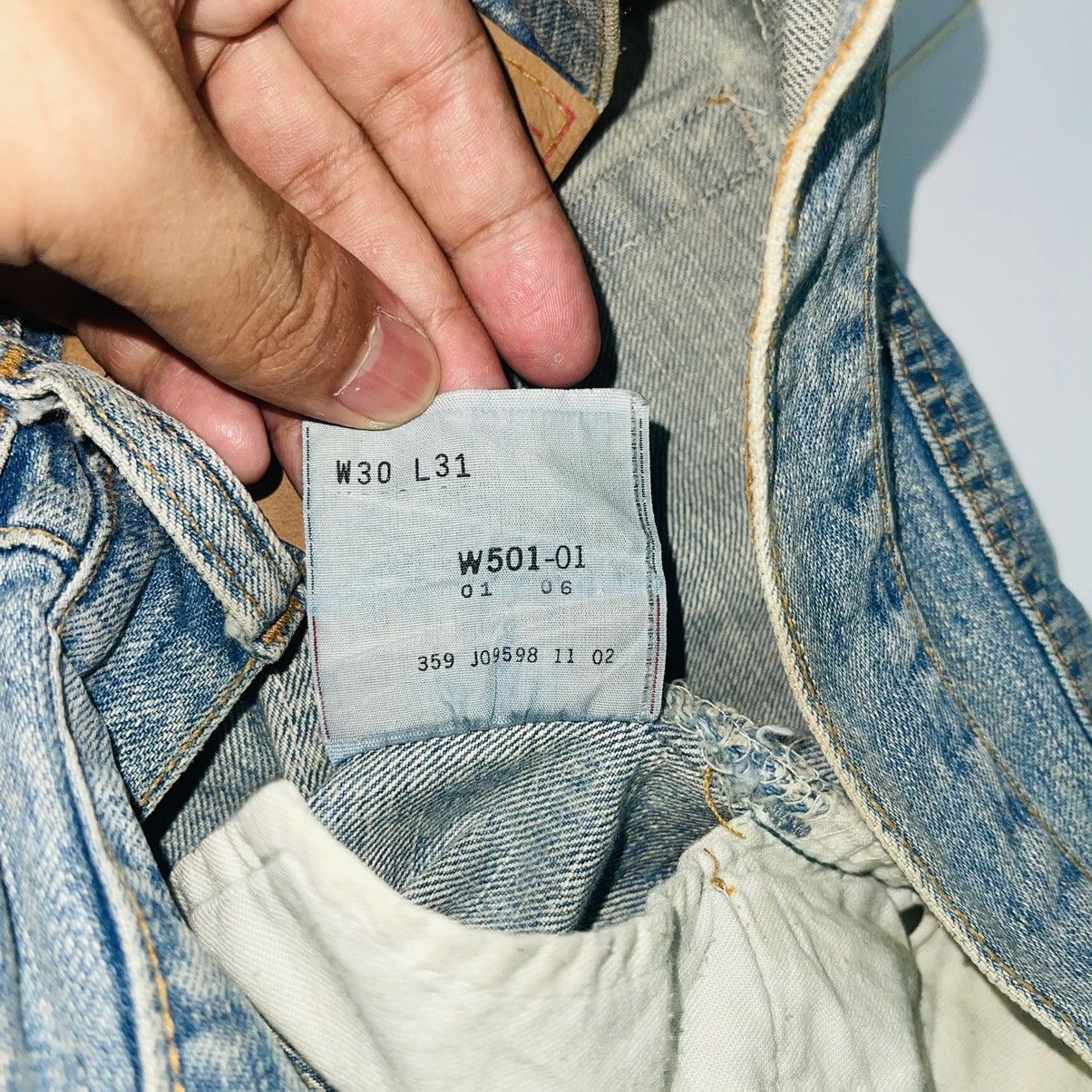 Levi's × Vintage Vintage Levi's 501 Mud Washed Denim Jeans 30x31 Size US 30 / EU 46 - 8 Thumbnail