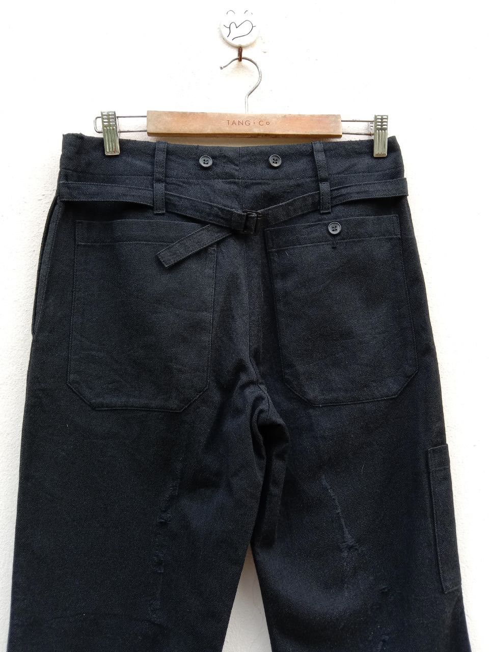 Pre-owned Margaret Howell Vtg Mhl Men Distressed Buckle Back Riri Trouser Pant In Black